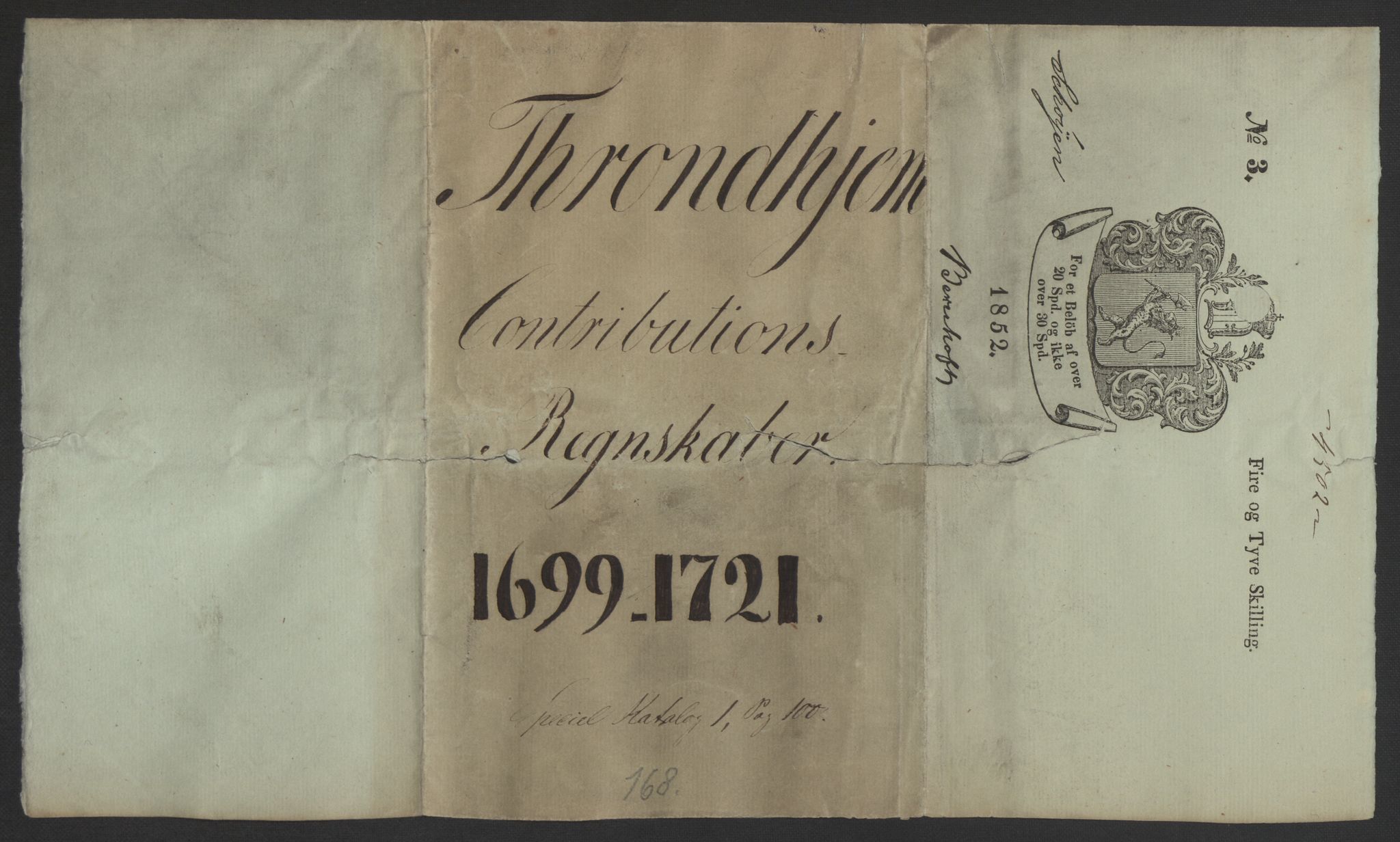 Rentekammeret inntil 1814, Reviderte regnskaper, Byregnskaper, AV/RA-EA-4066/R/Rs/L0507: [S3] Kontribusjonsregnskap, 1699-1711, p. 2