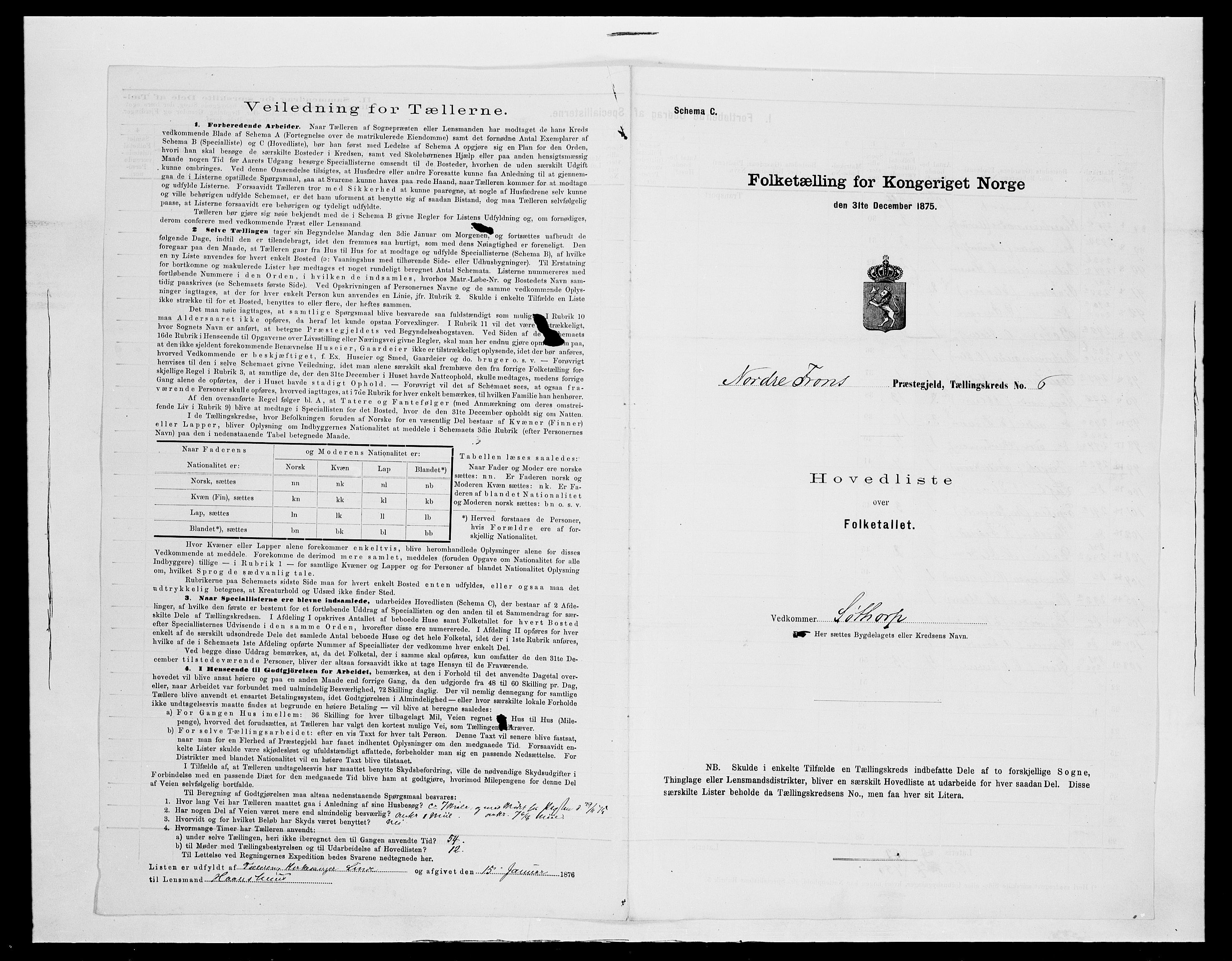 SAH, 1875 census for 0518P Nord-Fron, 1875, p. 44