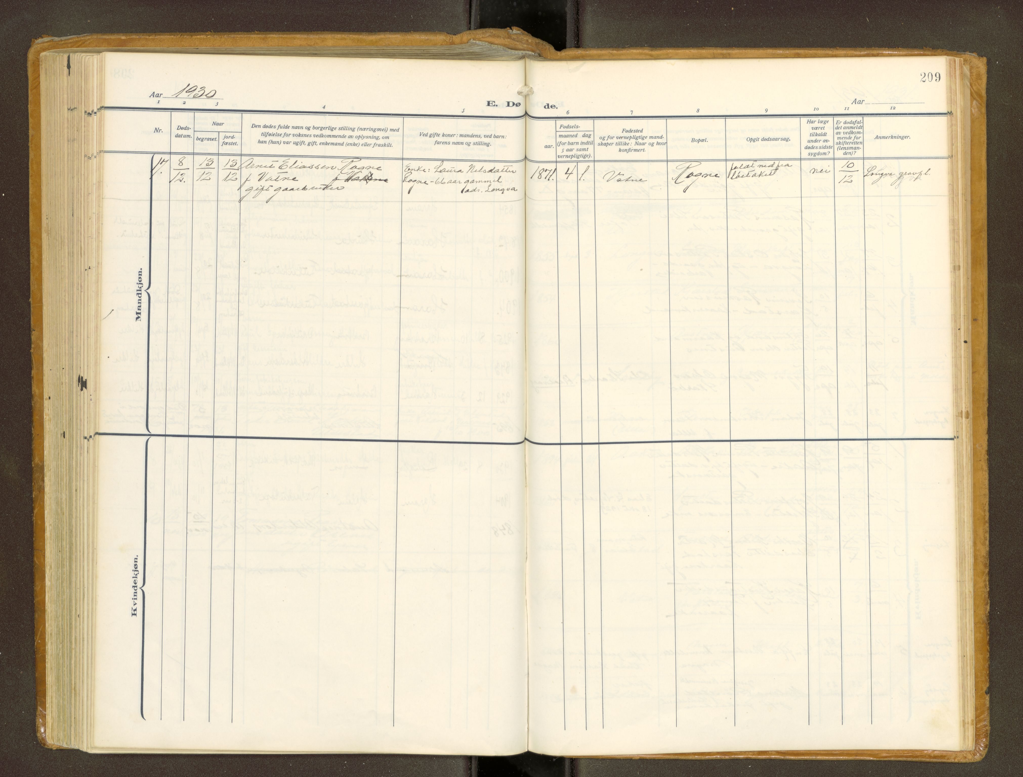 Ministerialprotokoller, klokkerbøker og fødselsregistre - Møre og Romsdal, AV/SAT-A-1454/536/L0518: Parish register (official) no. 536A--, 1914-1931, p. 209