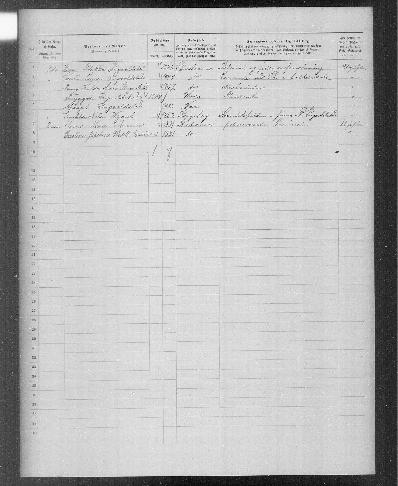 OBA, Municipal Census 1899 for Kristiania, 1899, p. 4648