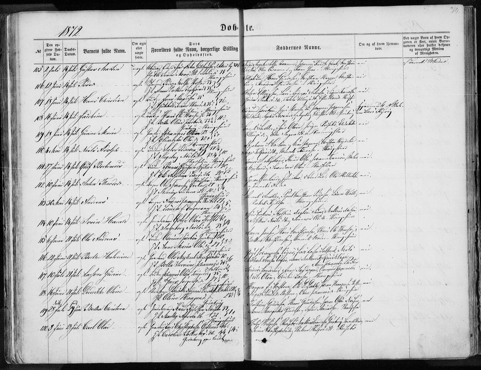 Torvastad sokneprestkontor, AV/SAST-A -101857/H/Ha/Haa/L0012: Parish register (official) no. A 12.1, 1867-1877, p. 74