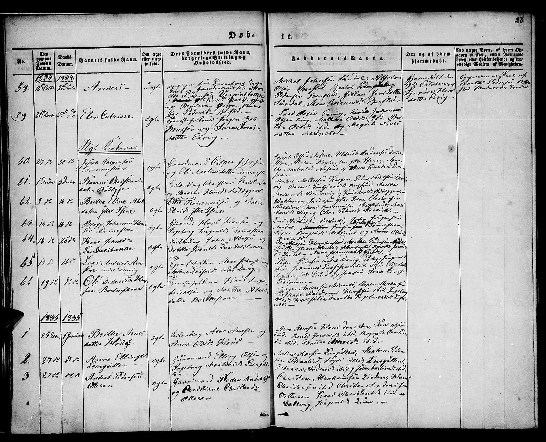 Davik sokneprestembete, AV/SAB-A-79701/H/Haa/Haaa/L0004: Parish register (official) no. A 4, 1830-1849, p. 28