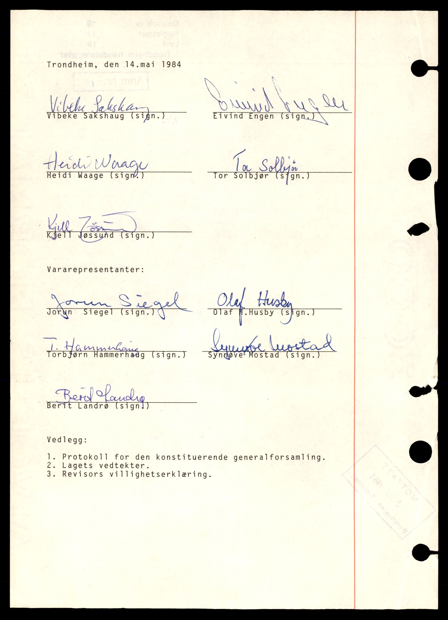 Trondheim byfogd, AV/SAT-A-0003/2/J/Jc/Jcd/L0014: Andelslag og Borettslag, A-Nye, 1944-1990, p. 2