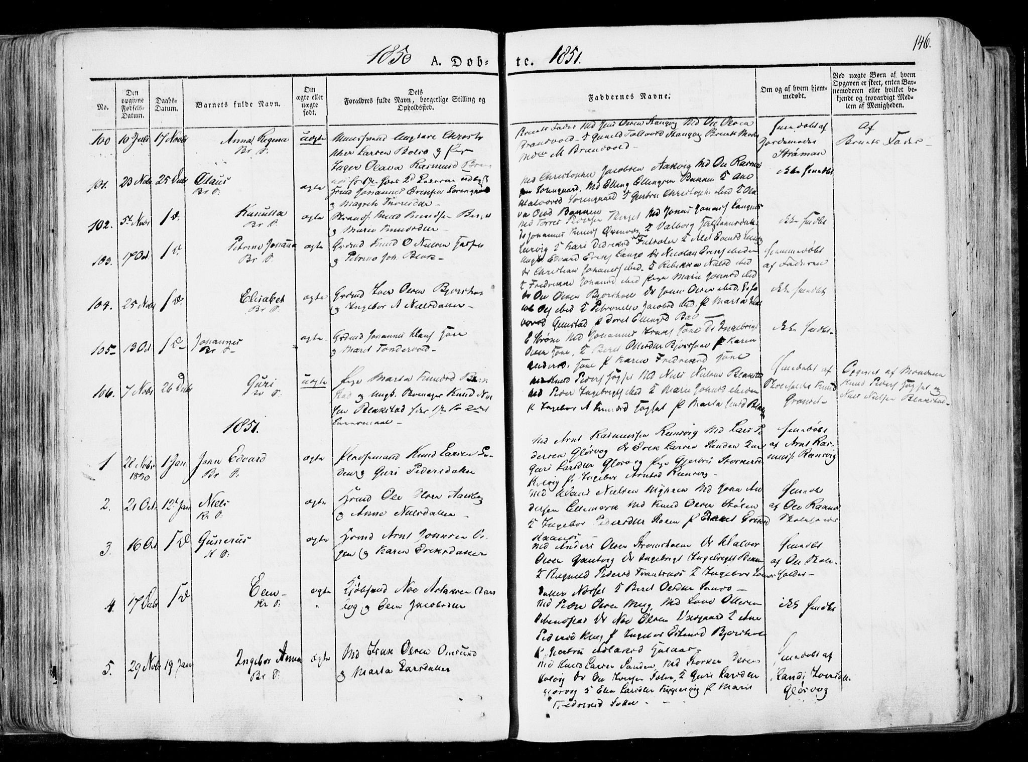 Ministerialprotokoller, klokkerbøker og fødselsregistre - Møre og Romsdal, AV/SAT-A-1454/568/L0803: Parish register (official) no. 568A10, 1830-1853, p. 146