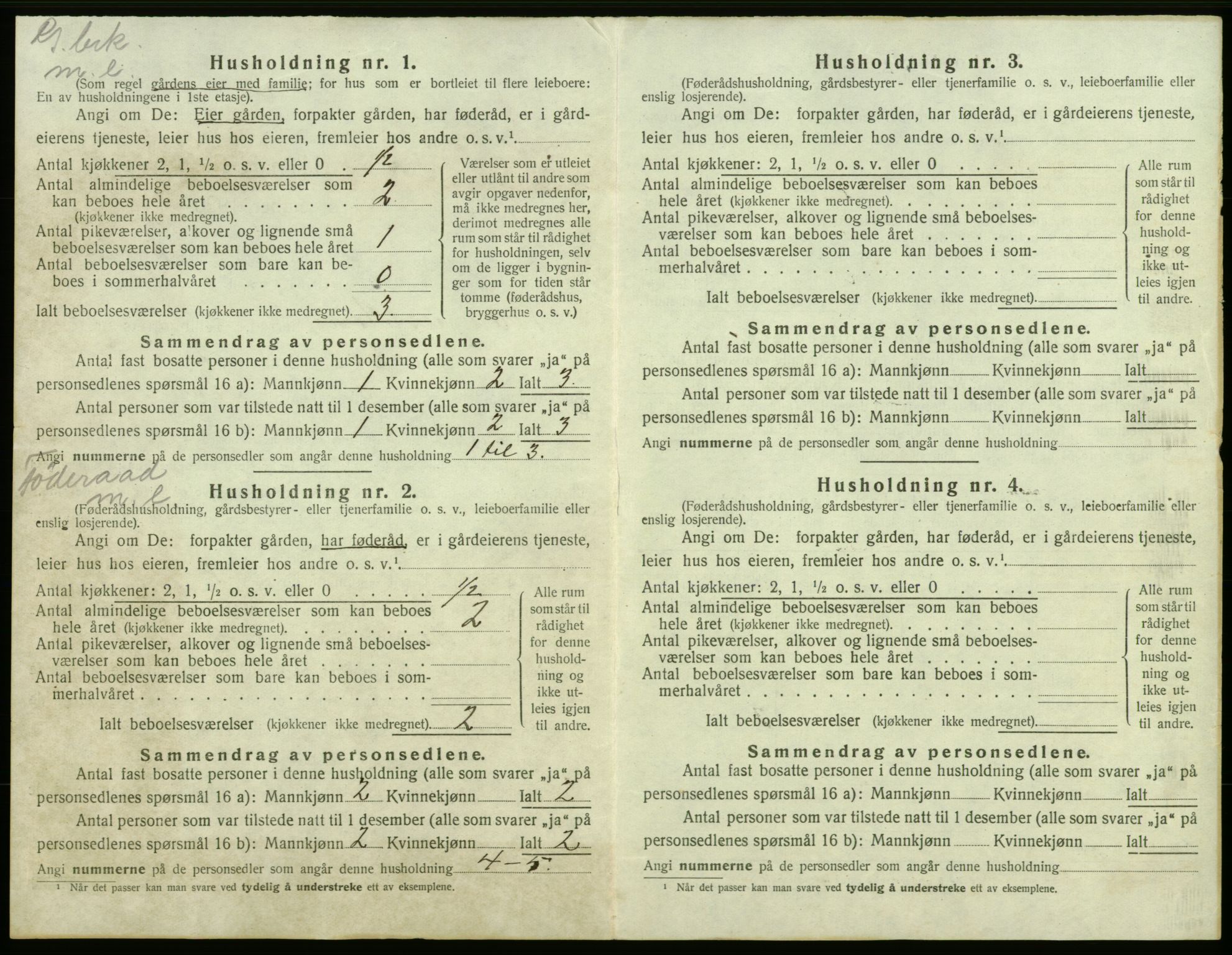 SAB, 1920 census for Bremnes, 1920, p. 44