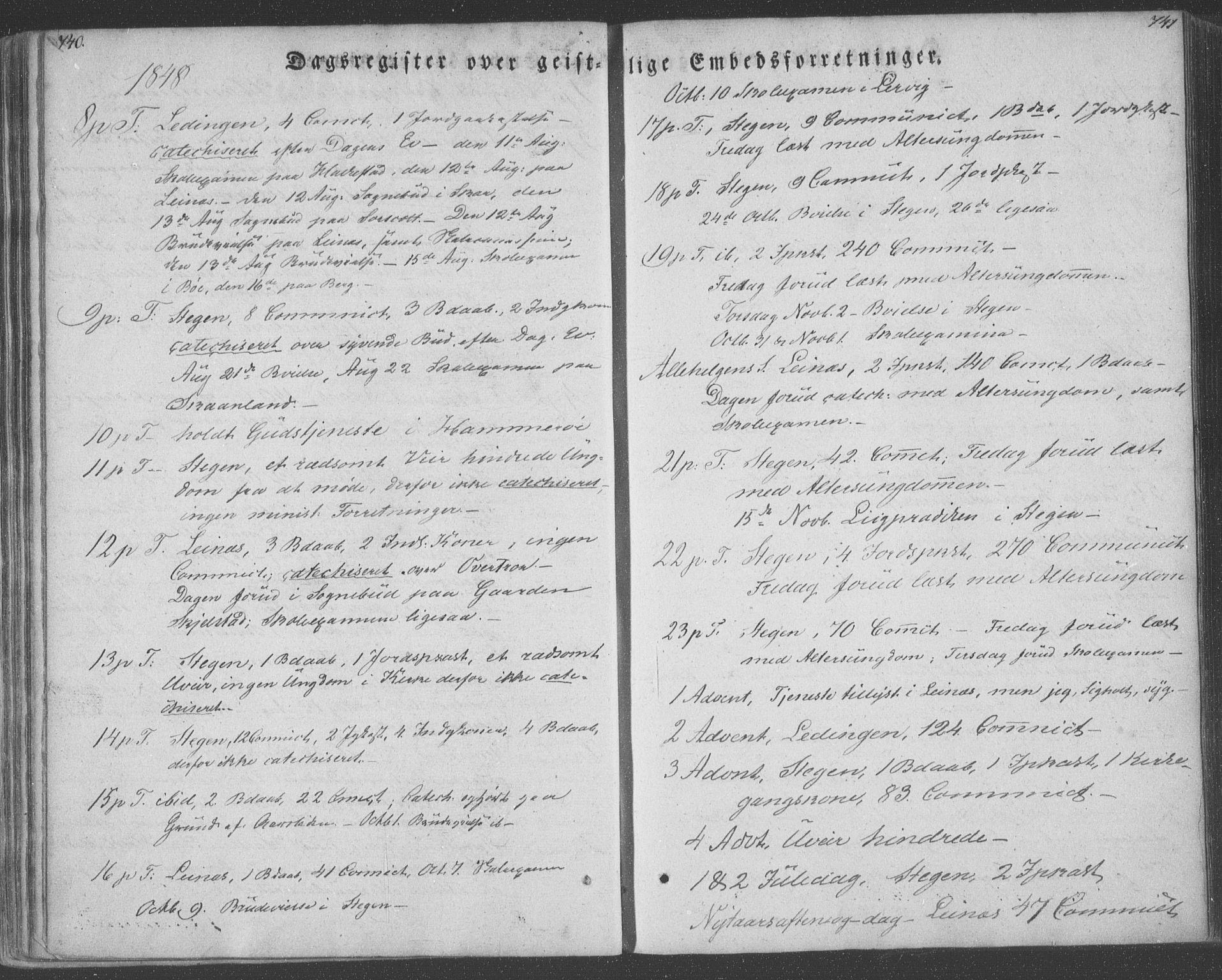 Ministerialprotokoller, klokkerbøker og fødselsregistre - Nordland, SAT/A-1459/855/L0799: Parish register (official) no. 855A07, 1834-1852, p. 740-741