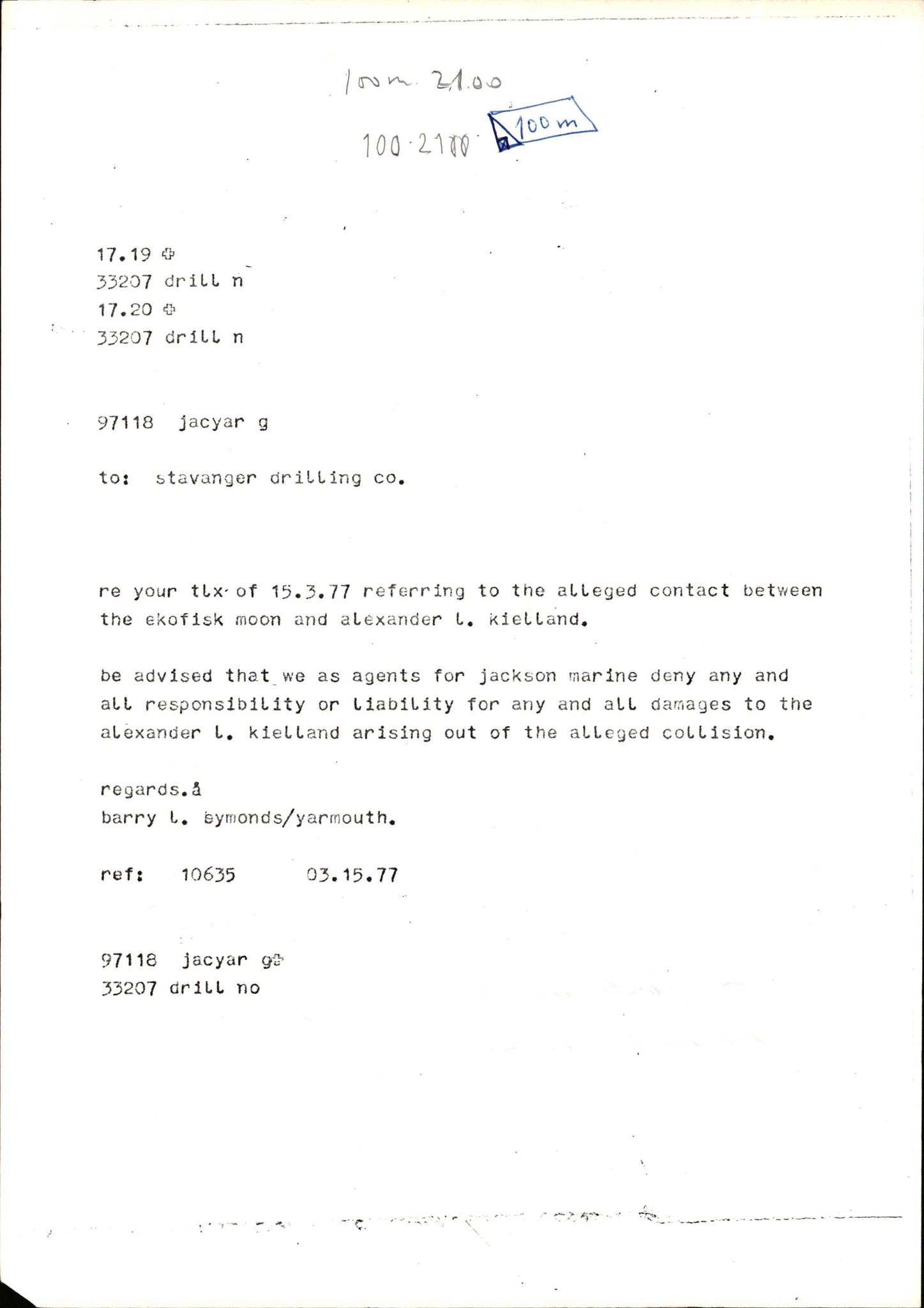 Pa 1503 - Stavanger Drilling AS, AV/SAST-A-101906/2/E/Eb/Eba/L0005: Sak og korrespondanse, 1976-1979