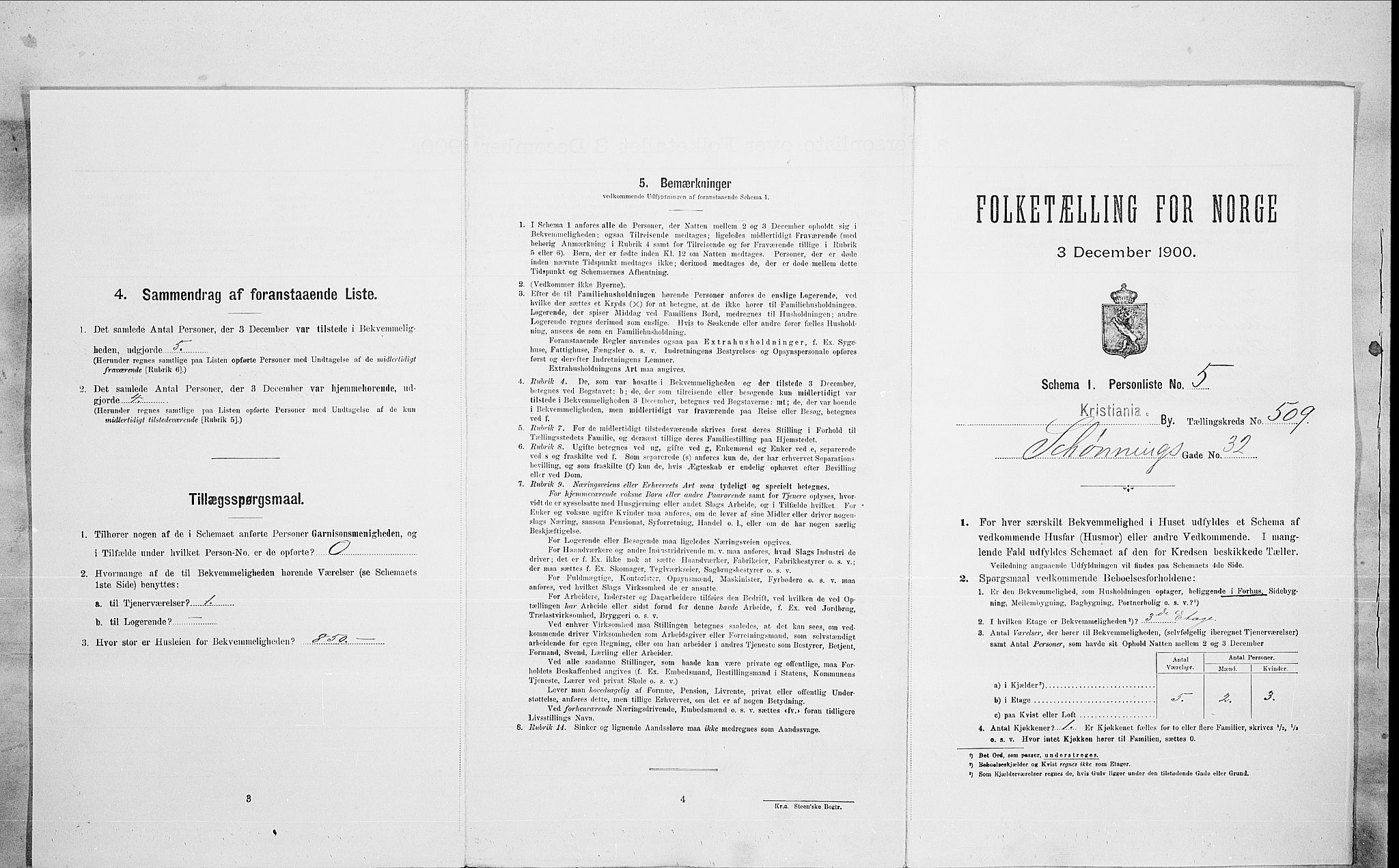 SAO, 1900 census for Kristiania, 1900, p. 83344