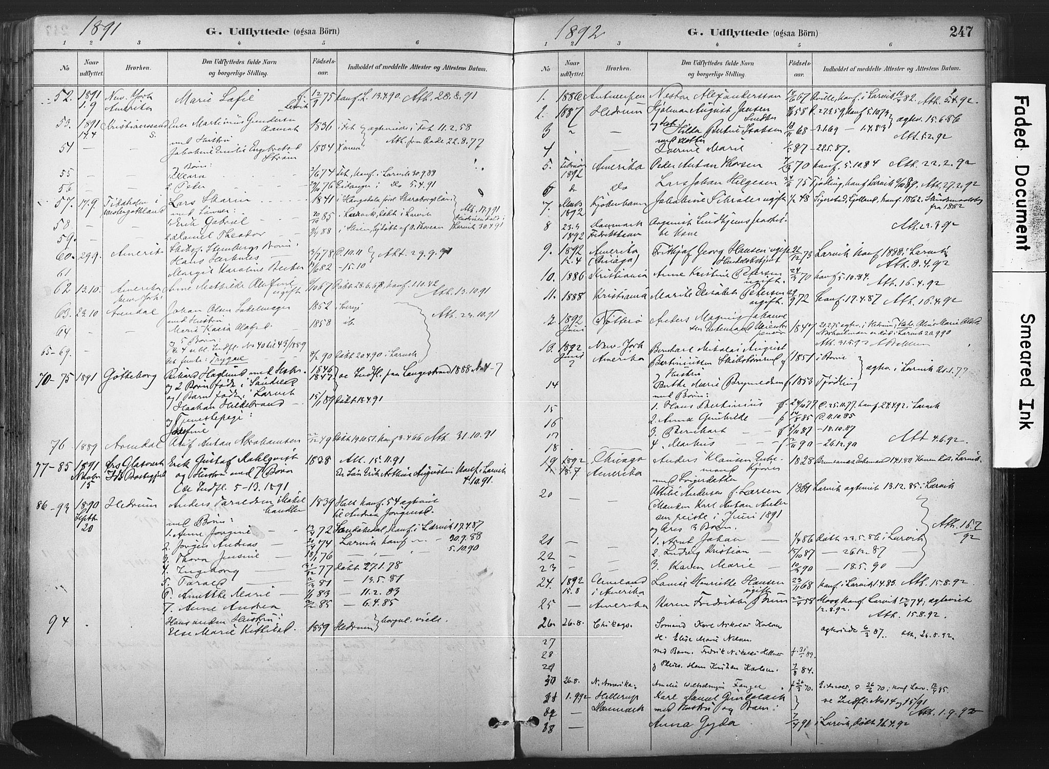 Larvik kirkebøker, SAKO/A-352/F/Fa/L0010: Parish register (official) no. I 10, 1884-1910, p. 247