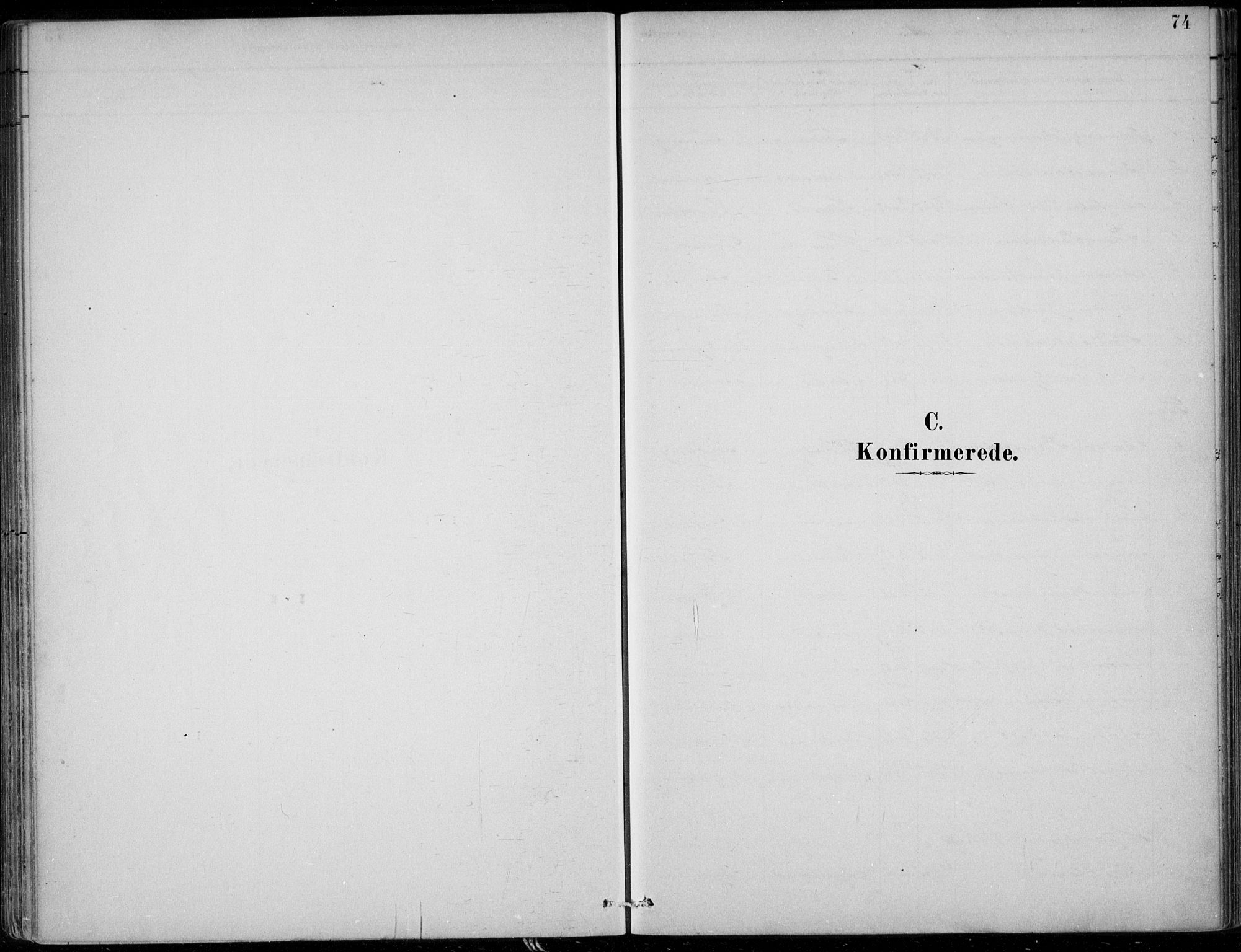 Sund sokneprestembete, AV/SAB-A-99930: Parish register (official) no. C  1, 1882-1899, p. 74