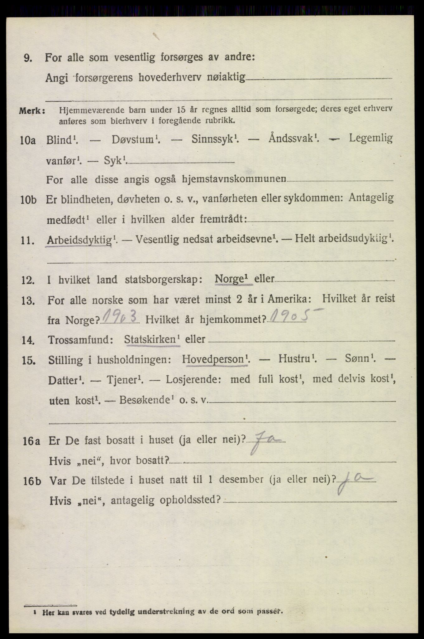 SAH, 1920 census for Stange, 1920, p. 5404