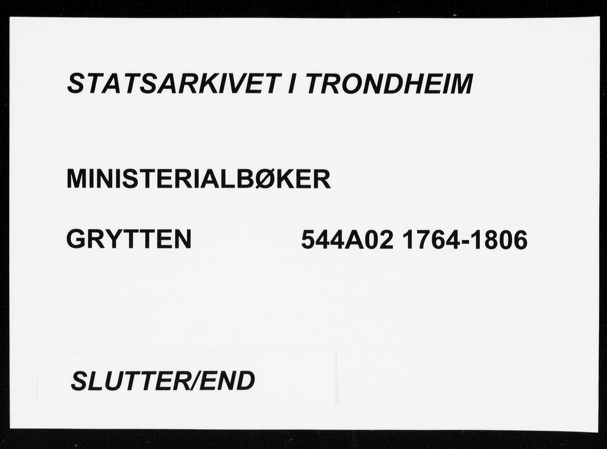 Ministerialprotokoller, klokkerbøker og fødselsregistre - Møre og Romsdal, AV/SAT-A-1454/544/L0569: Parish register (official) no. 544A02, 1764-1806