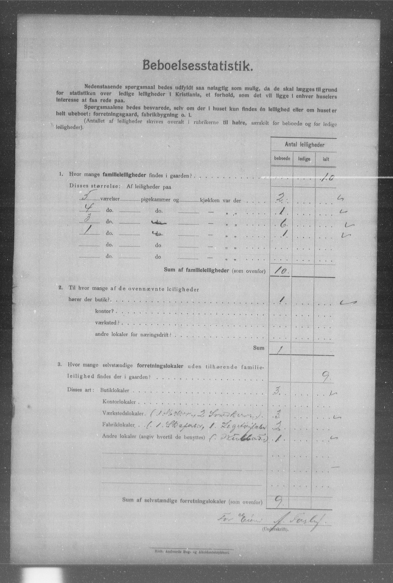 OBA, Municipal Census 1904 for Kristiania, 1904, p. 216