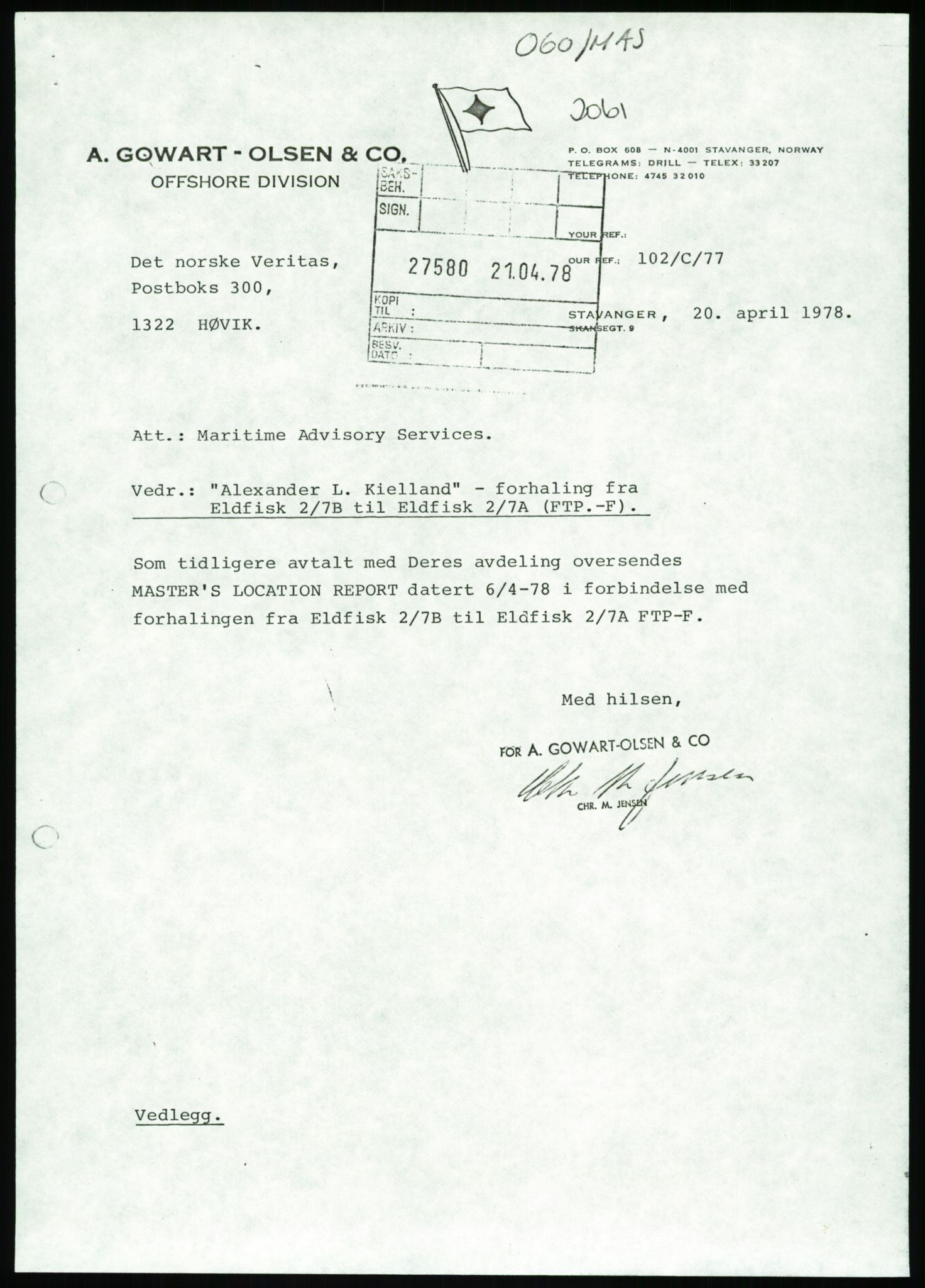 Justisdepartementet, Granskningskommisjonen ved Alexander Kielland-ulykken 27.3.1980, AV/RA-S-1165/D/L0002: I Det norske Veritas (I1-I5, I7-I11, I14-I17, I21-I28, I30-I31)/B Stavanger Drilling A/S (B4), 1980-1981, p. 41