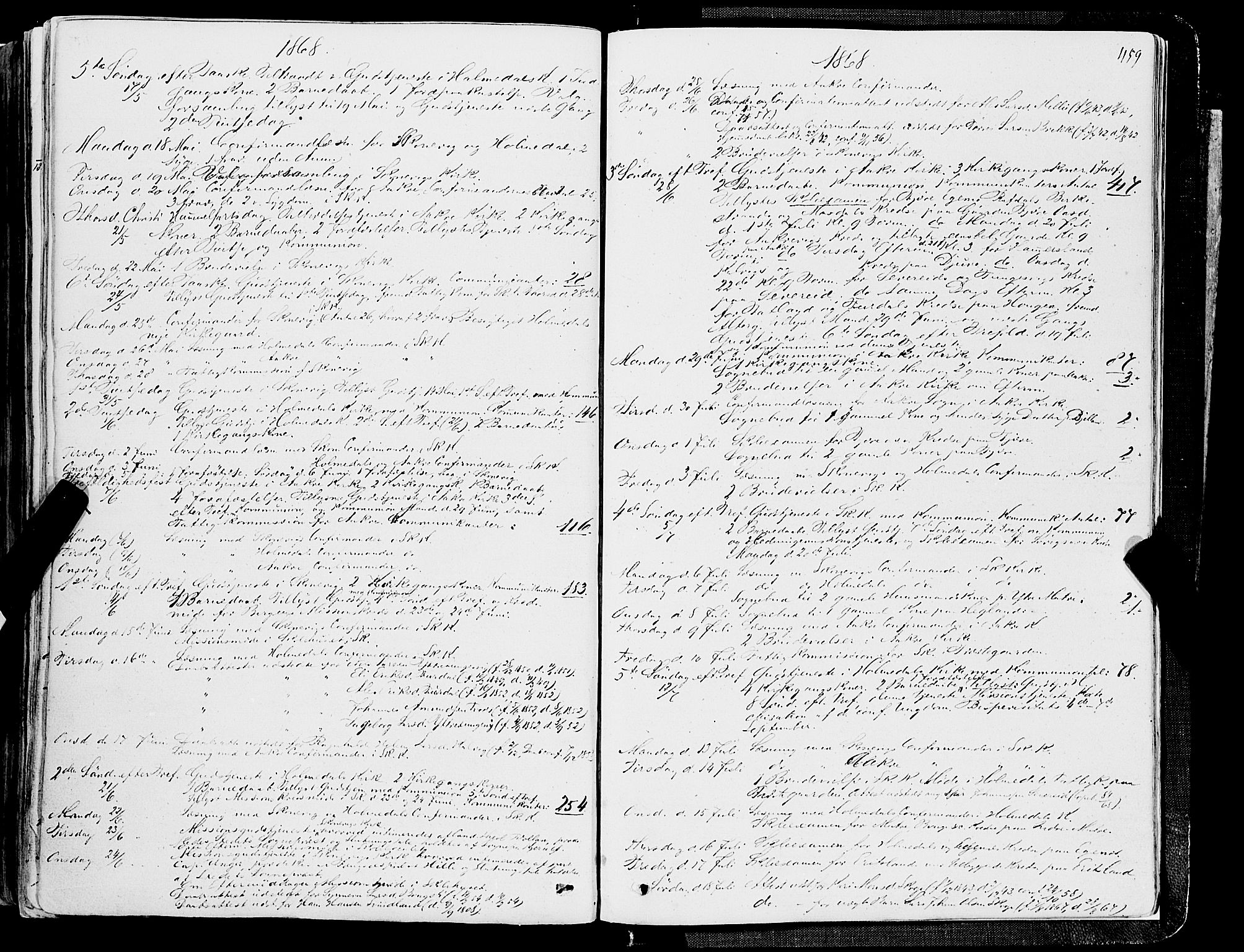Skånevik sokneprestembete, SAB/A-77801/H/Haa: Parish register (official) no. A 5II, 1848-1869, p. 459