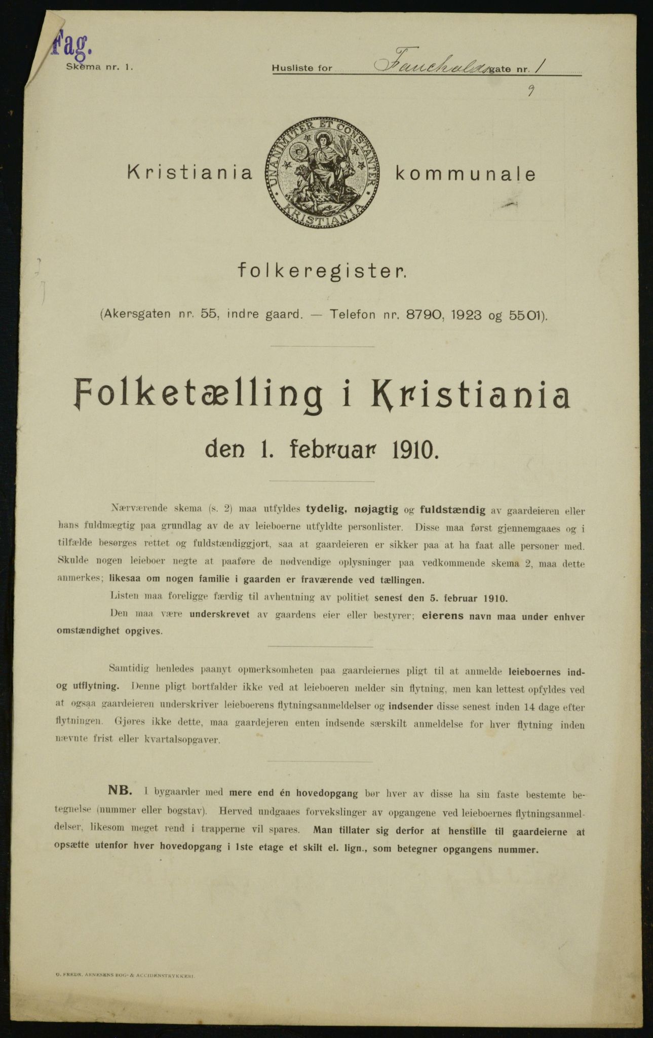 OBA, Municipal Census 1910 for Kristiania, 1910, p. 22231