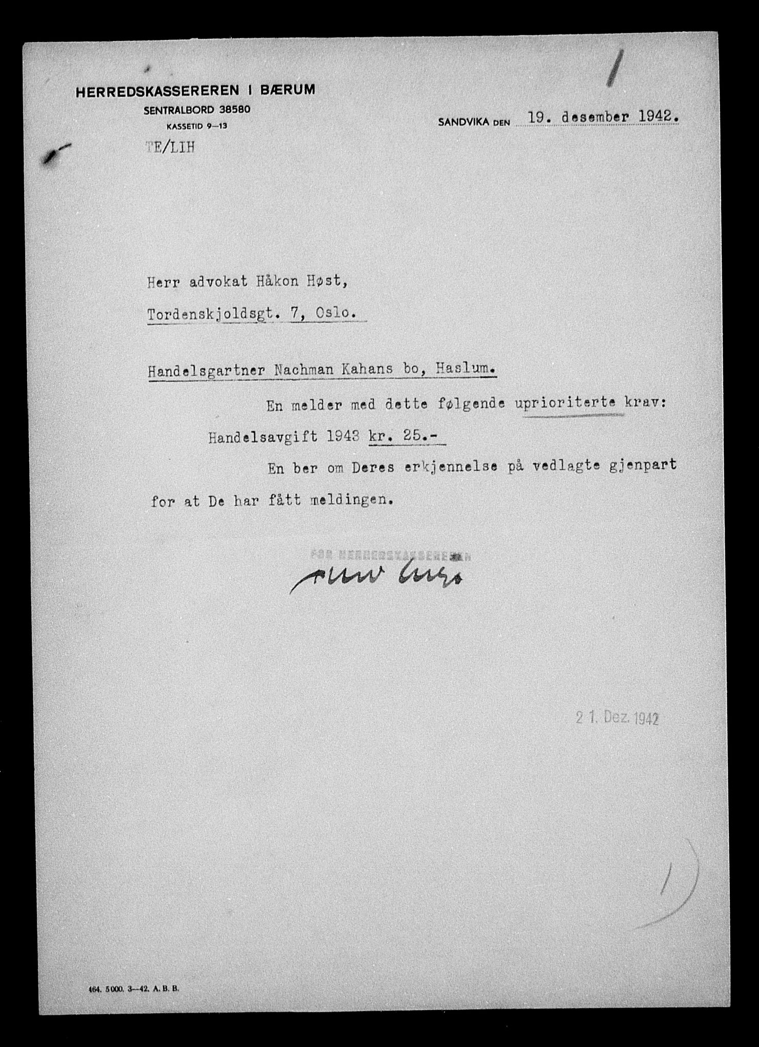 Justisdepartementet, Tilbakeføringskontoret for inndratte formuer, AV/RA-S-1564/H/Hc/Hcc/L0948: --, 1945-1947, p. 601