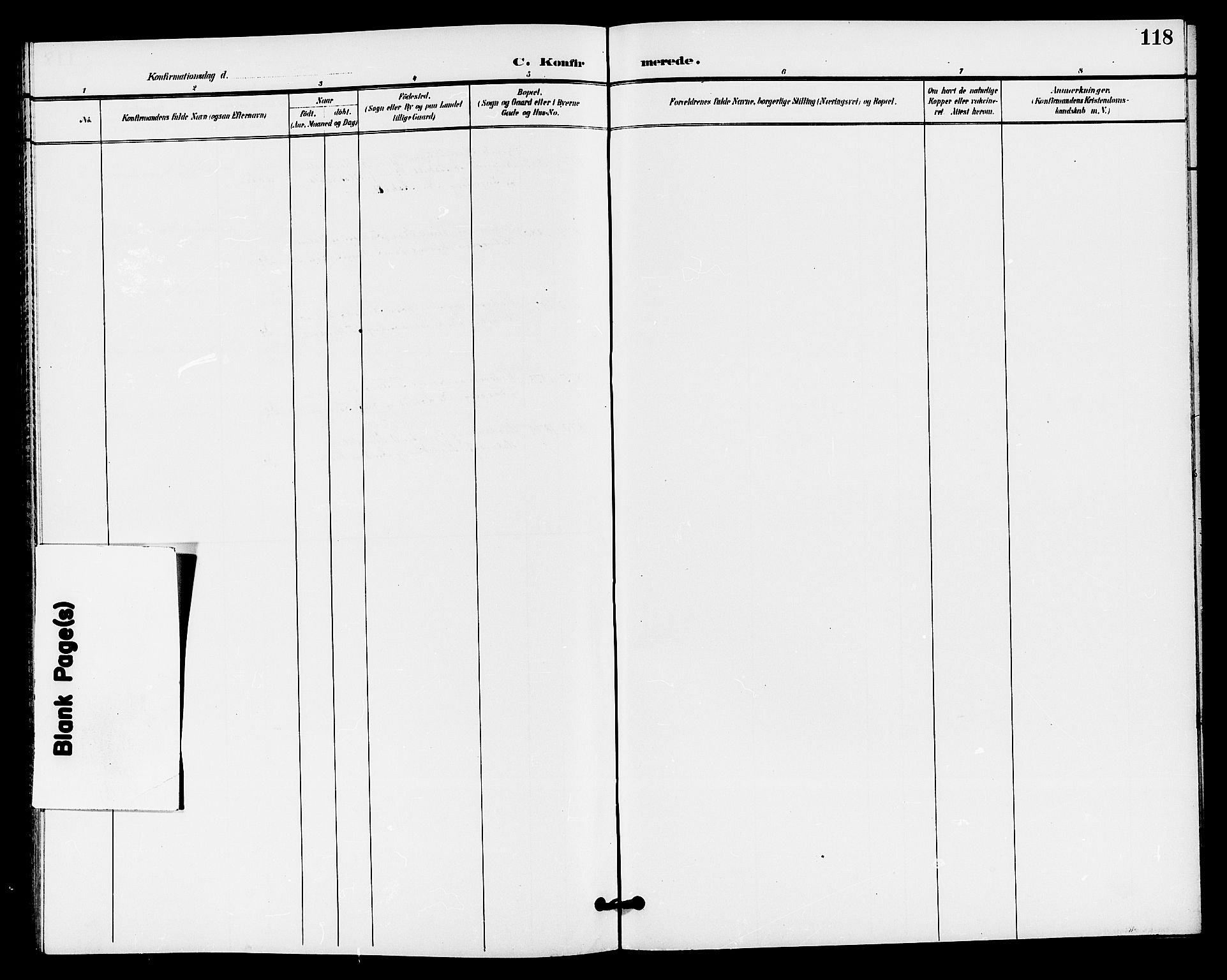 Bø kirkebøker, SAKO/A-257/G/Ga/L0006: Parish register (copy) no. 6, 1898-1909, p. 118