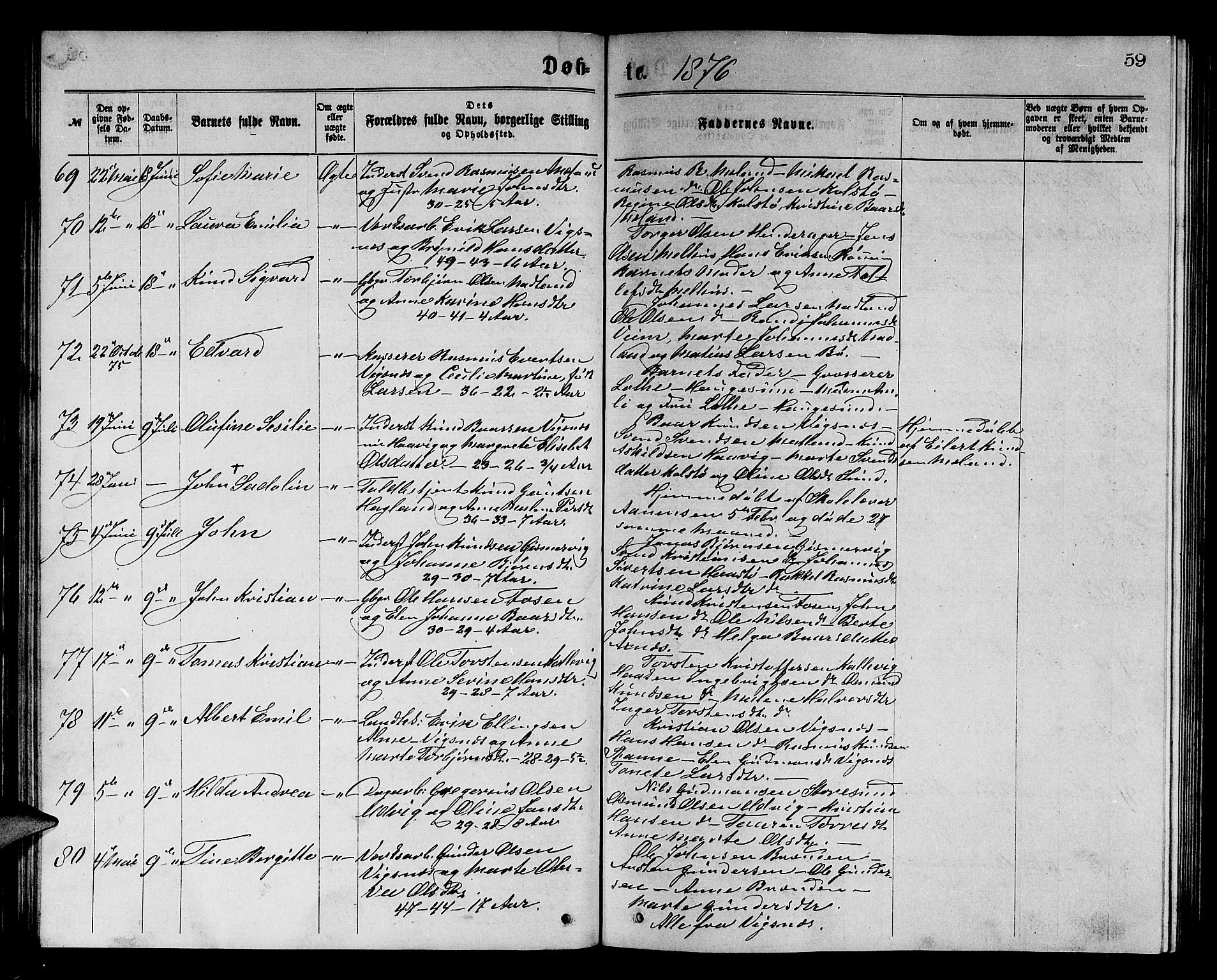 Avaldsnes sokneprestkontor, AV/SAST-A -101851/H/Ha/Hab/L0005: Parish register (copy) no. B 5, 1871-1885, p. 59