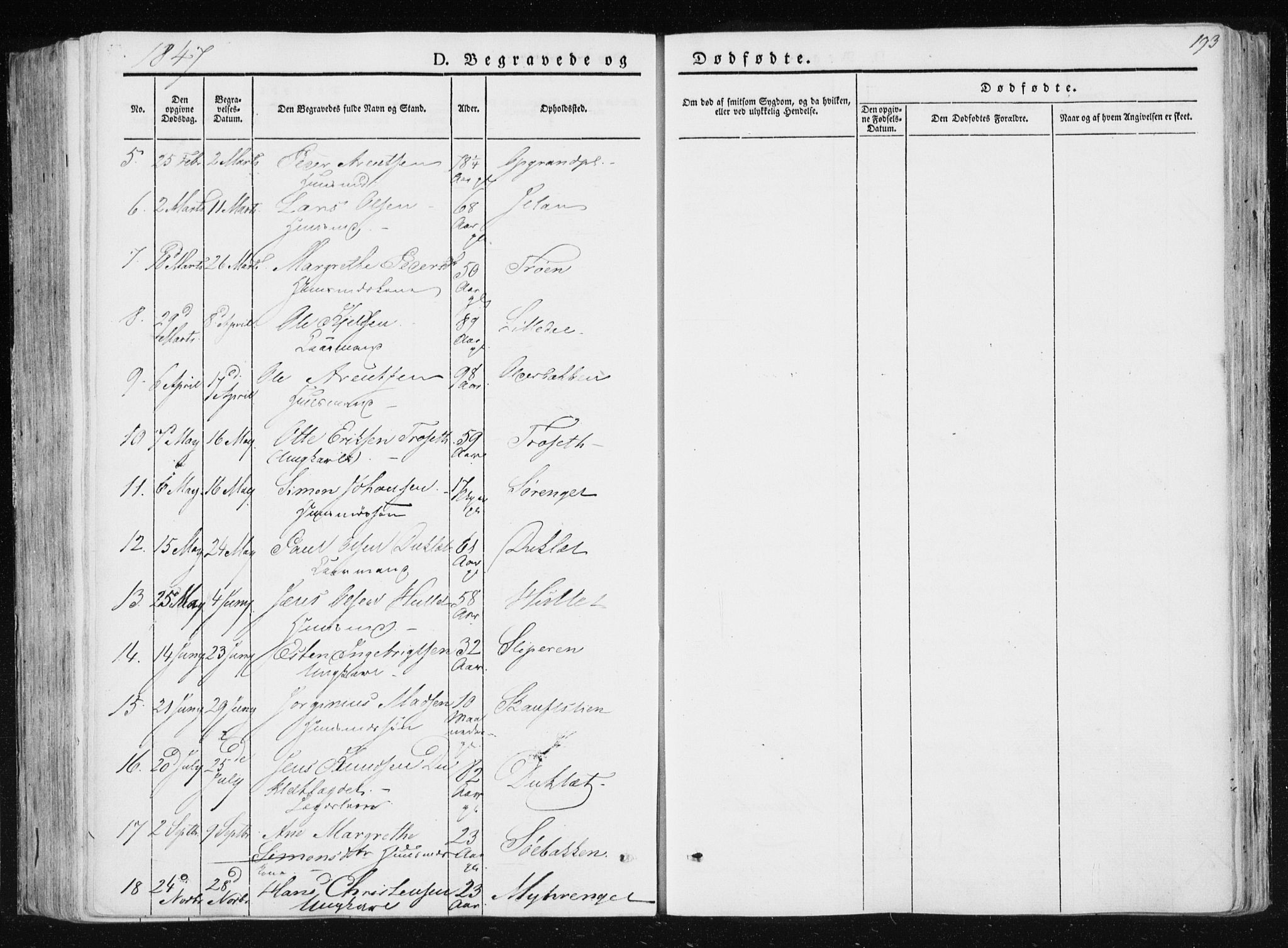 Ministerialprotokoller, klokkerbøker og fødselsregistre - Nord-Trøndelag, AV/SAT-A-1458/733/L0323: Parish register (official) no. 733A02, 1843-1870, p. 193