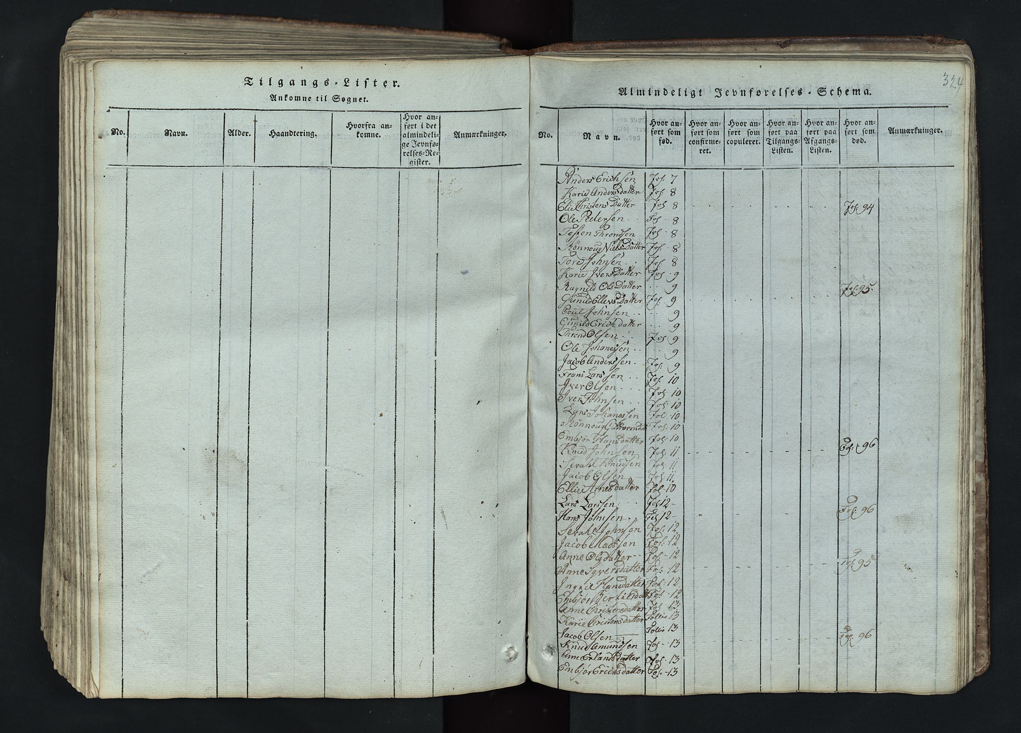 Lom prestekontor, SAH/PREST-070/L/L0002: Parish register (copy) no. 2, 1815-1844, p. 324