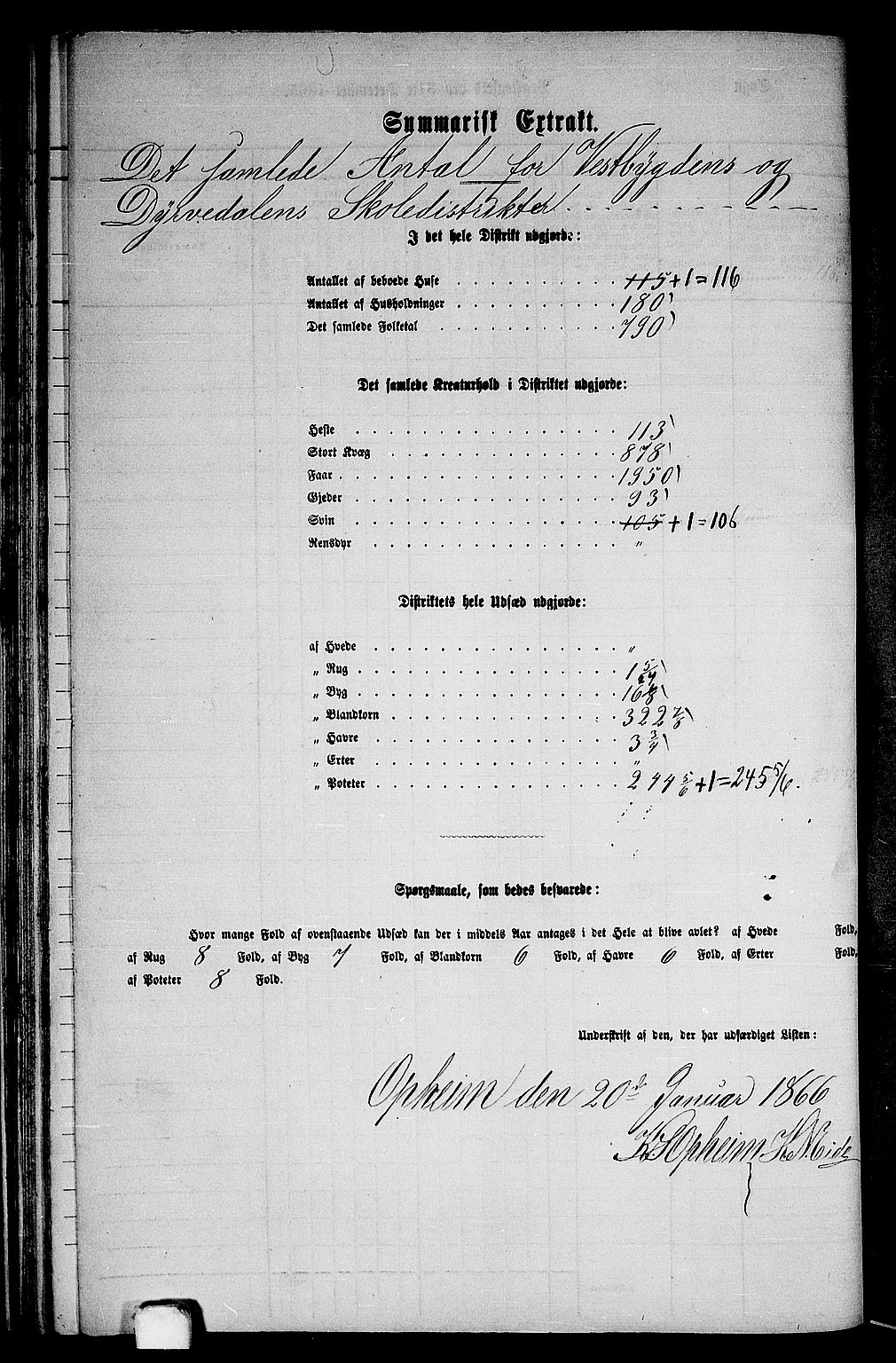 RA, 1865 census for Voss, 1865, p. 42