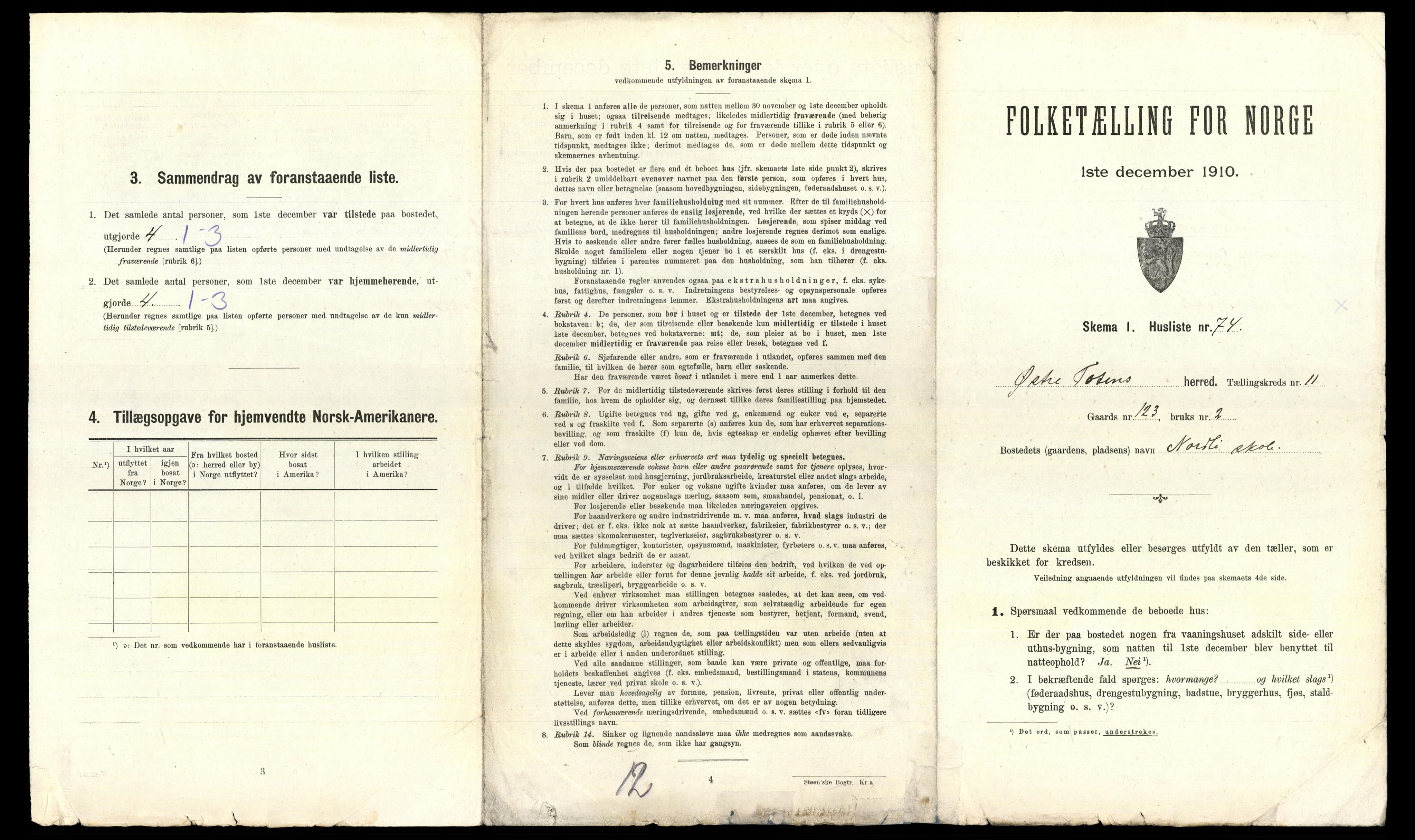 RA, 1910 census for Østre Toten, 1910, p. 3079