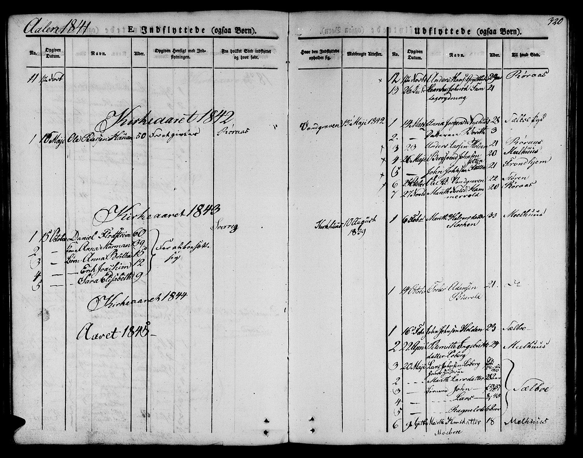 Ministerialprotokoller, klokkerbøker og fødselsregistre - Sør-Trøndelag, SAT/A-1456/685/L0962: Parish register (official) no. 685A05 /3, 1829-1845, p. 320