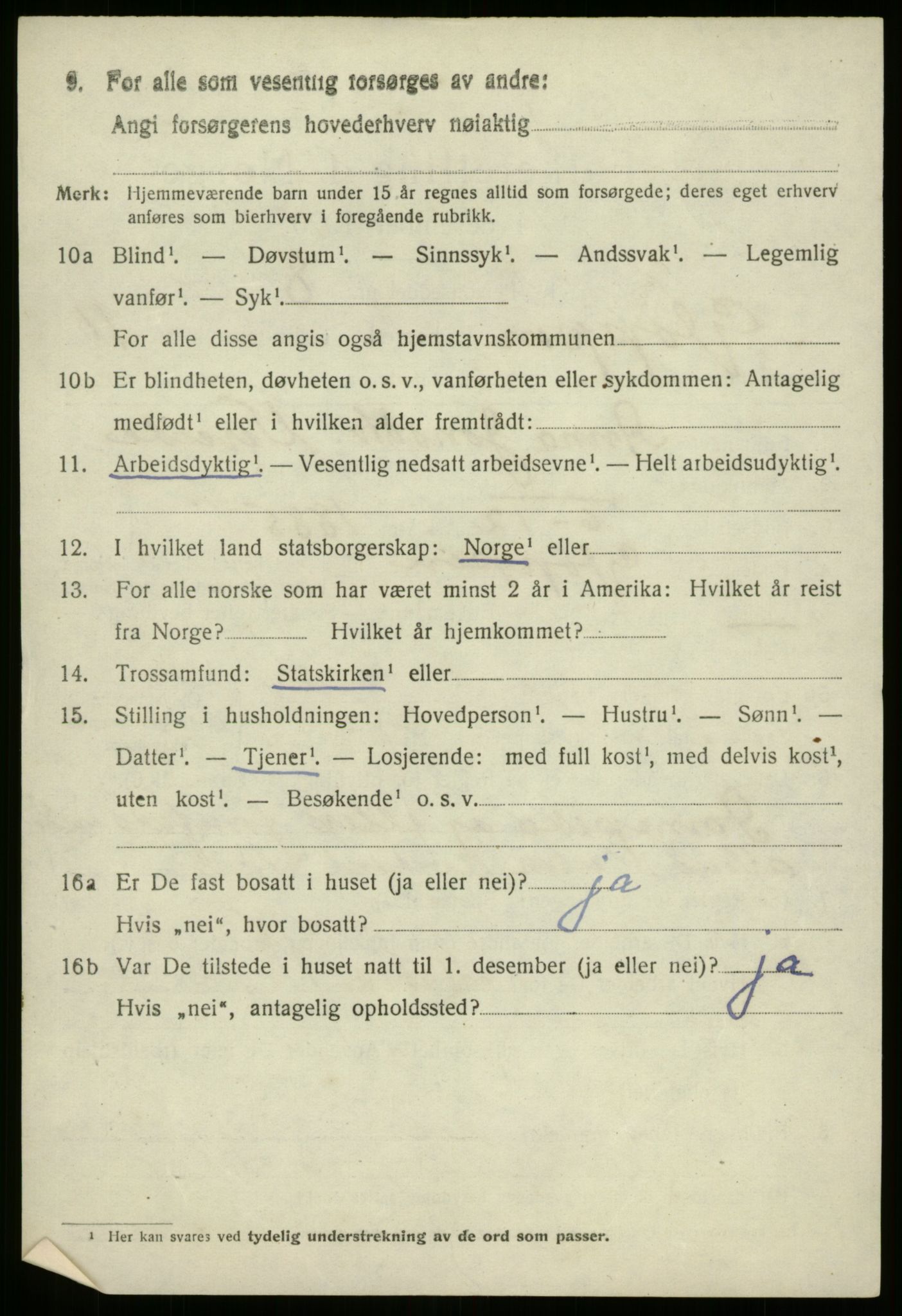 SAB, 1920 census for Gloppen, 1920, p. 6065