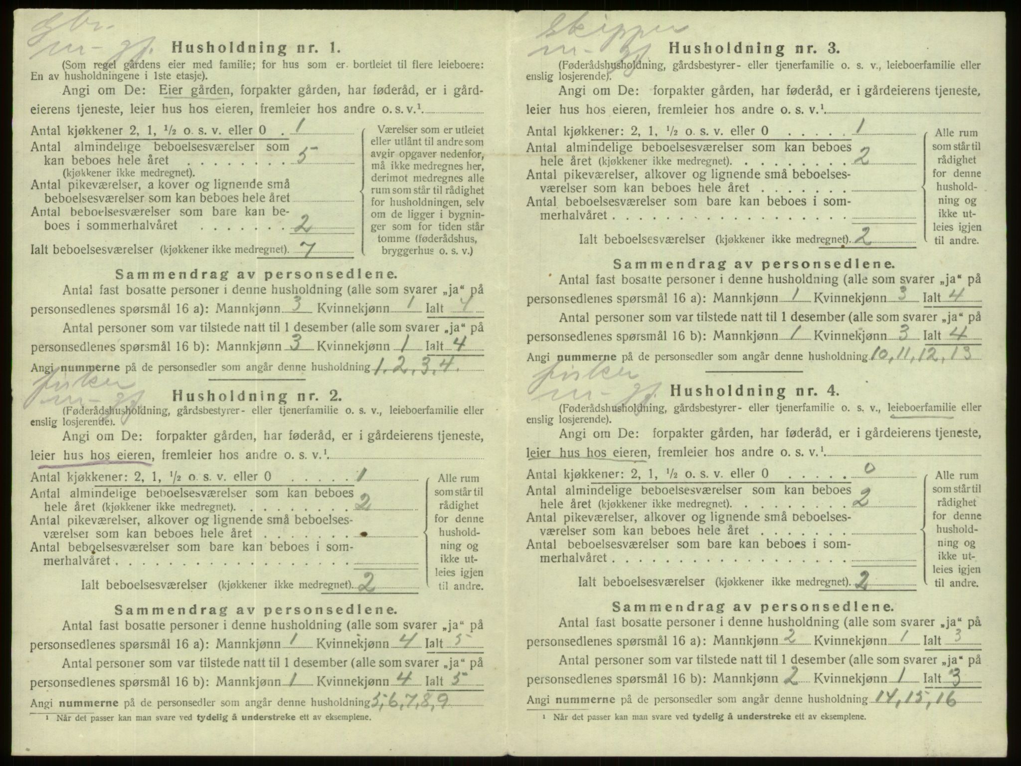 SAB, 1920 census for Davik, 1920, p. 1082