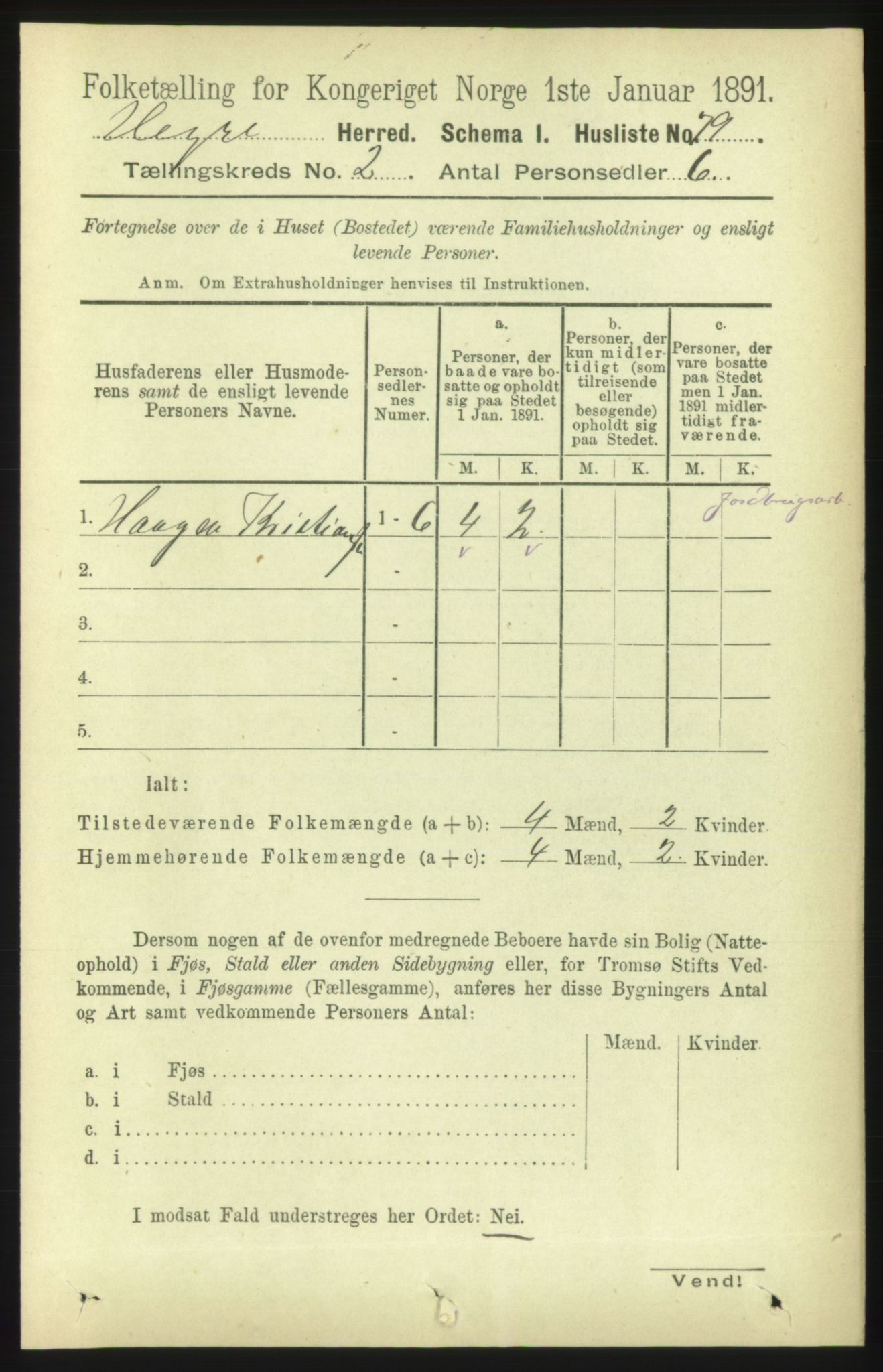 RA, 1891 census for 1712 Hegra, 1891, p. 502