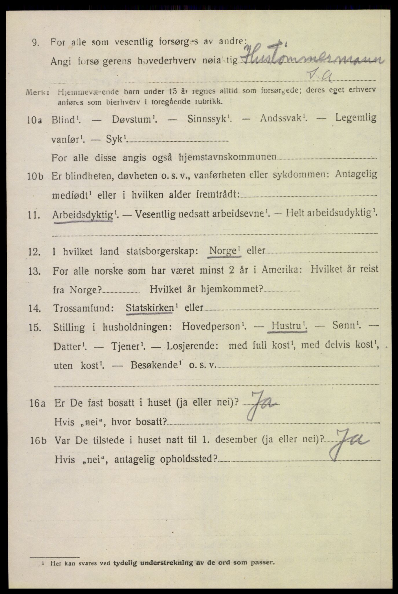 SAK, 1920 census for Sør-Audnedal, 1920, p. 2294