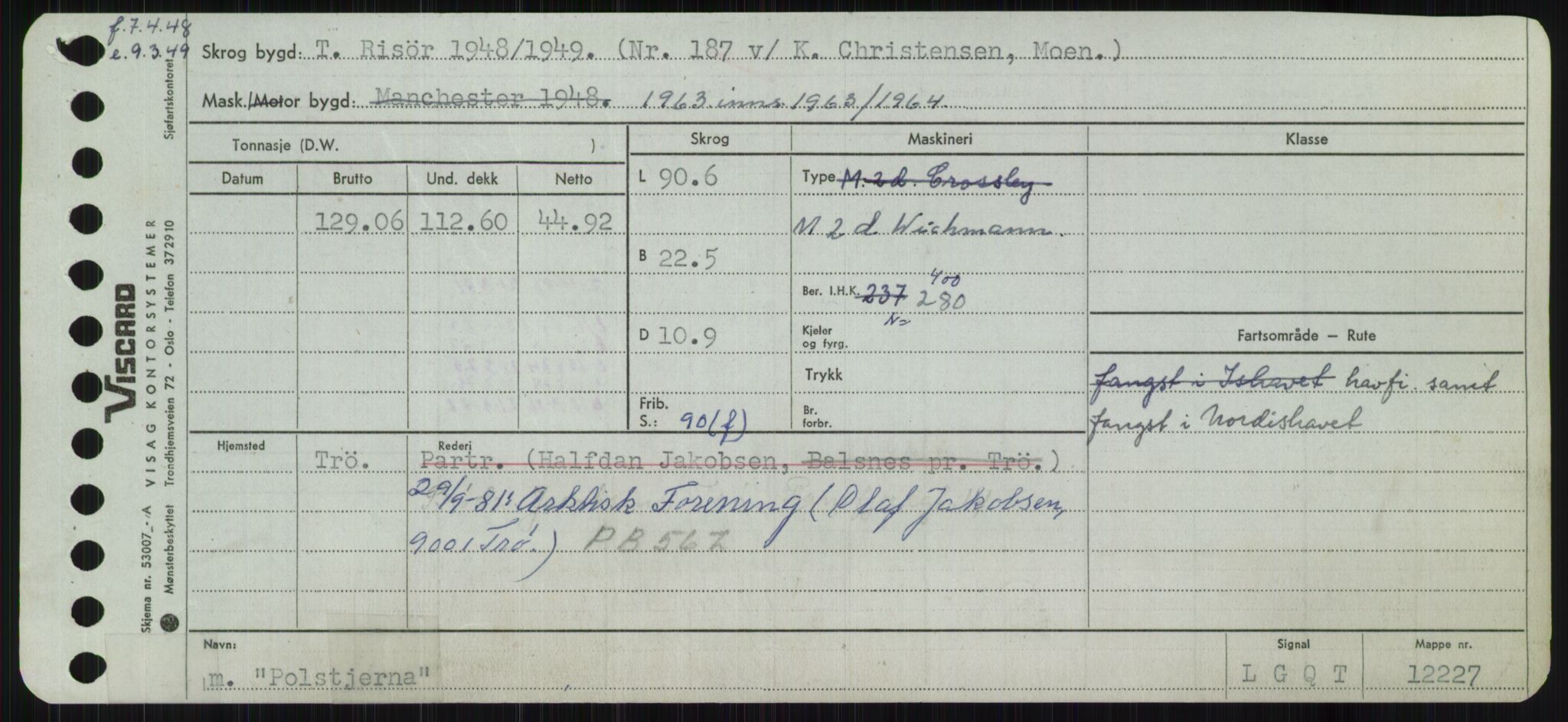 Sjøfartsdirektoratet med forløpere, Skipsmålingen, RA/S-1627/H/Ha/L0004/0002: Fartøy, Mas-R / Fartøy, Odin-R, p. 383