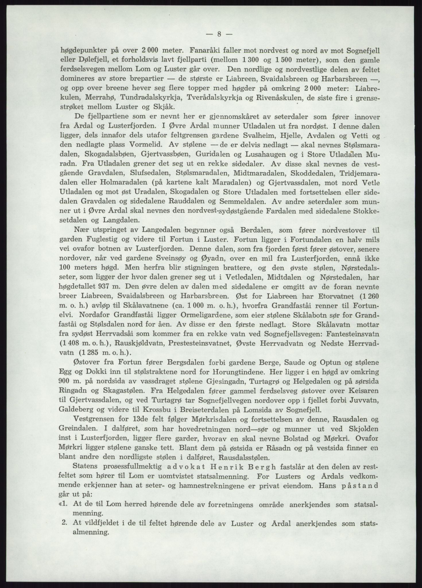 Høyfjellskommisjonen, RA/S-1546/X/Xa/L0001: Nr. 1-33, 1909-1953, p. 5631