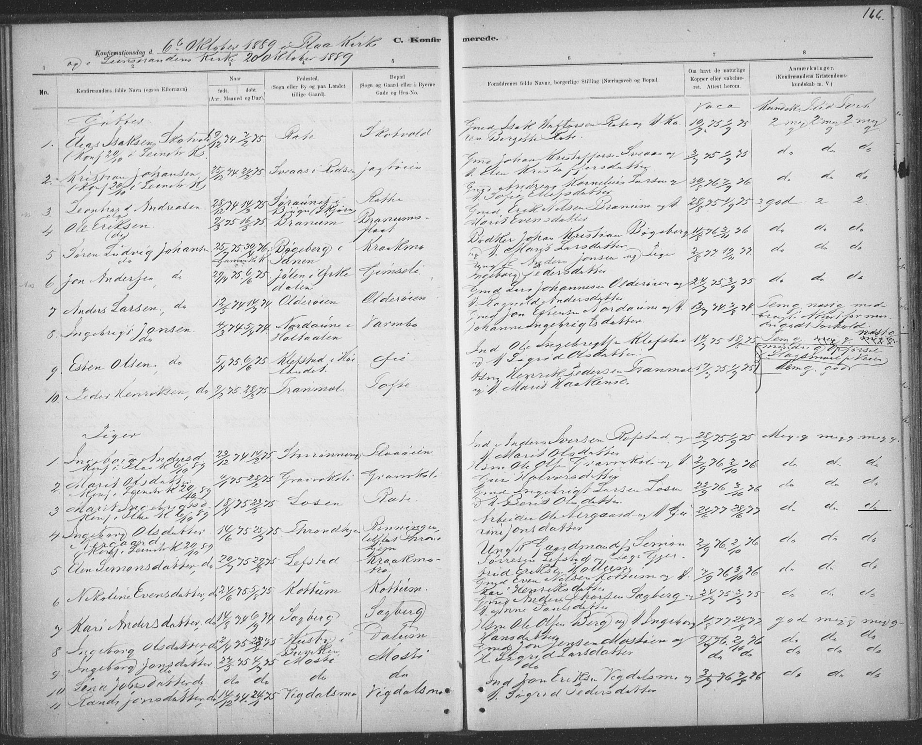 Ministerialprotokoller, klokkerbøker og fødselsregistre - Sør-Trøndelag, AV/SAT-A-1456/691/L1085: Parish register (official) no. 691A17, 1887-1908, p. 166