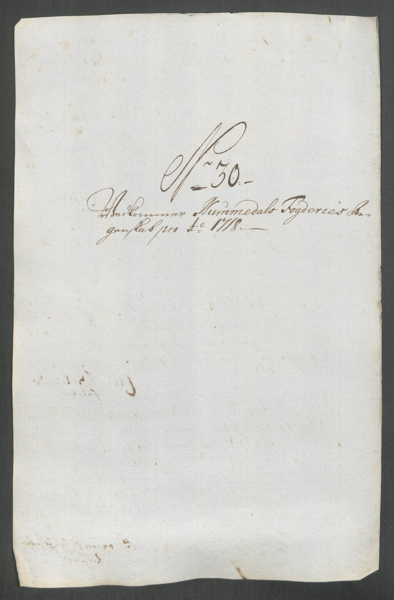 Rentekammeret inntil 1814, Reviderte regnskaper, Fogderegnskap, AV/RA-EA-4092/R64/L4439: Fogderegnskap Namdal, 1718, p. 201