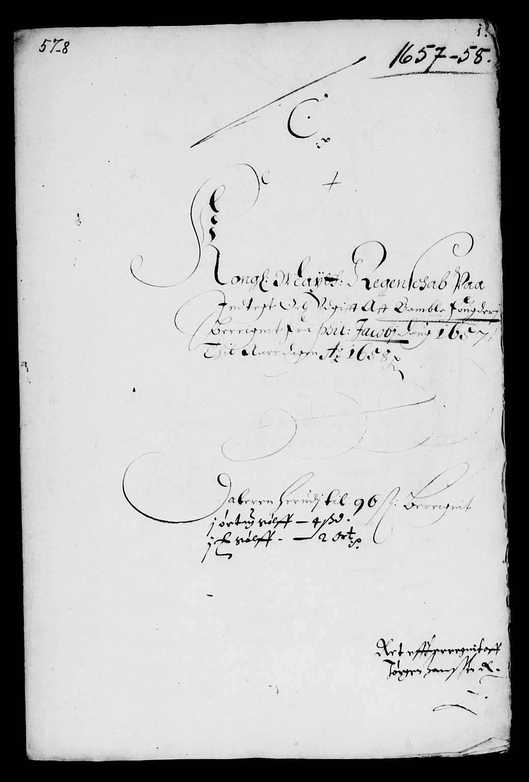 Rentekammeret inntil 1814, Reviderte regnskaper, Lensregnskaper, AV/RA-EA-5023/R/Rb/Rbp/L0043: Bratsberg len, 1656-1658