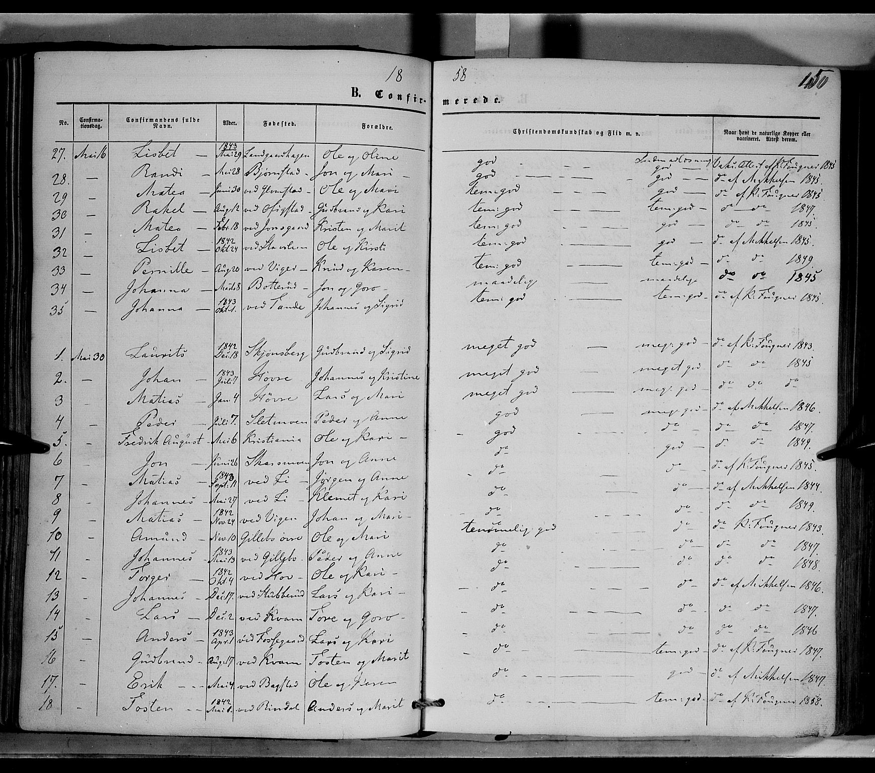 Øyer prestekontor, AV/SAH-PREST-084/H/Ha/Haa/L0006: Parish register (official) no. 6, 1858-1874, p. 150