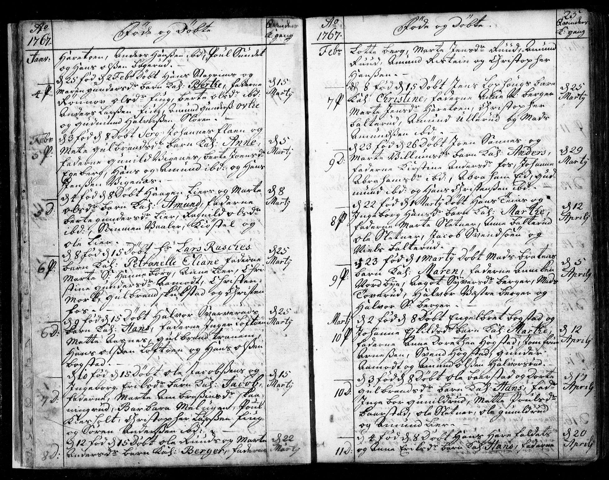 Aurskog prestekontor Kirkebøker, SAO/A-10304a/F/Fa/L0003: Parish register (official) no. I 3, 1767-1807, p. 25