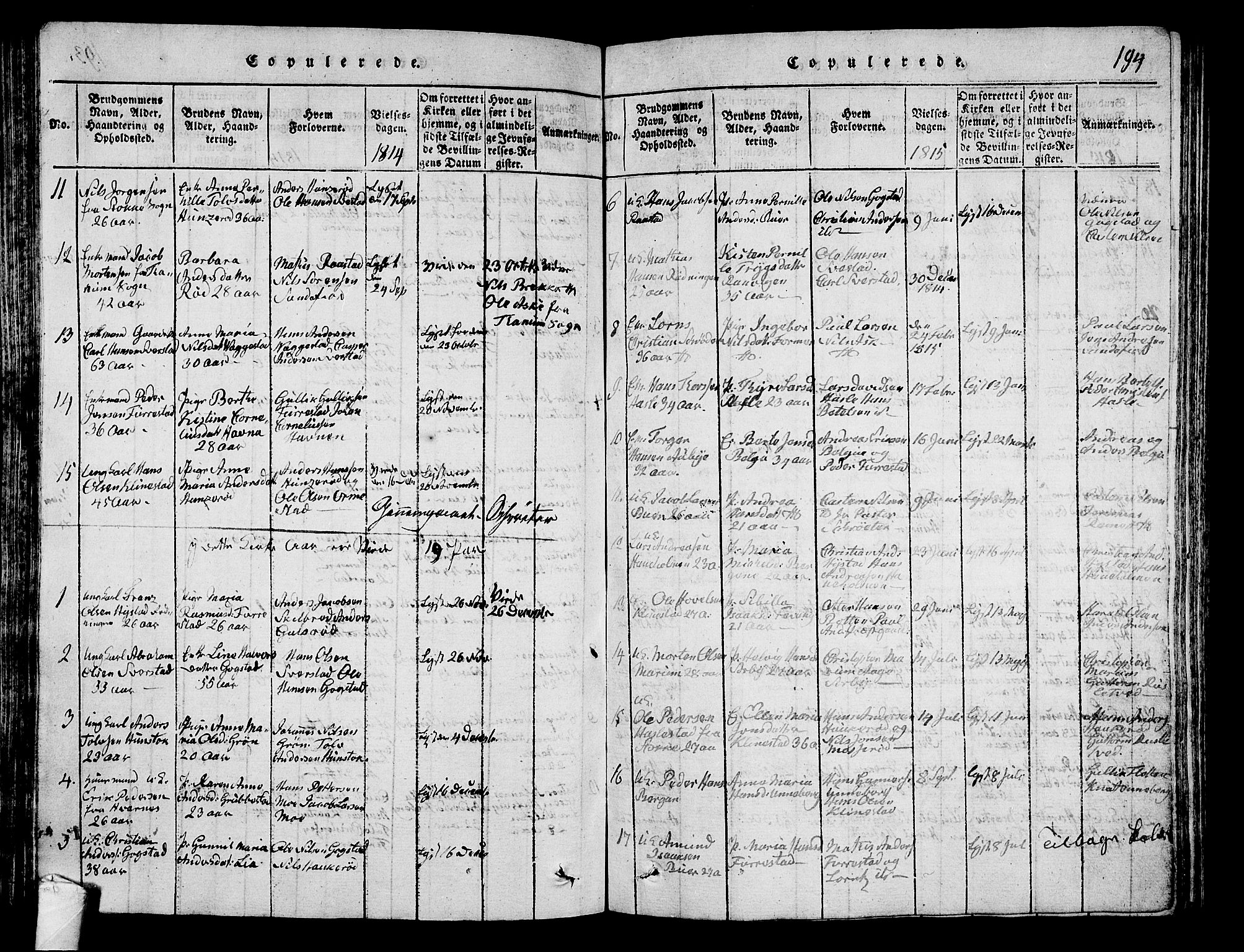 Sandar kirkebøker, SAKO/A-243/G/Ga/L0001: Parish register (copy) no. 1, 1814-1835, p. 194