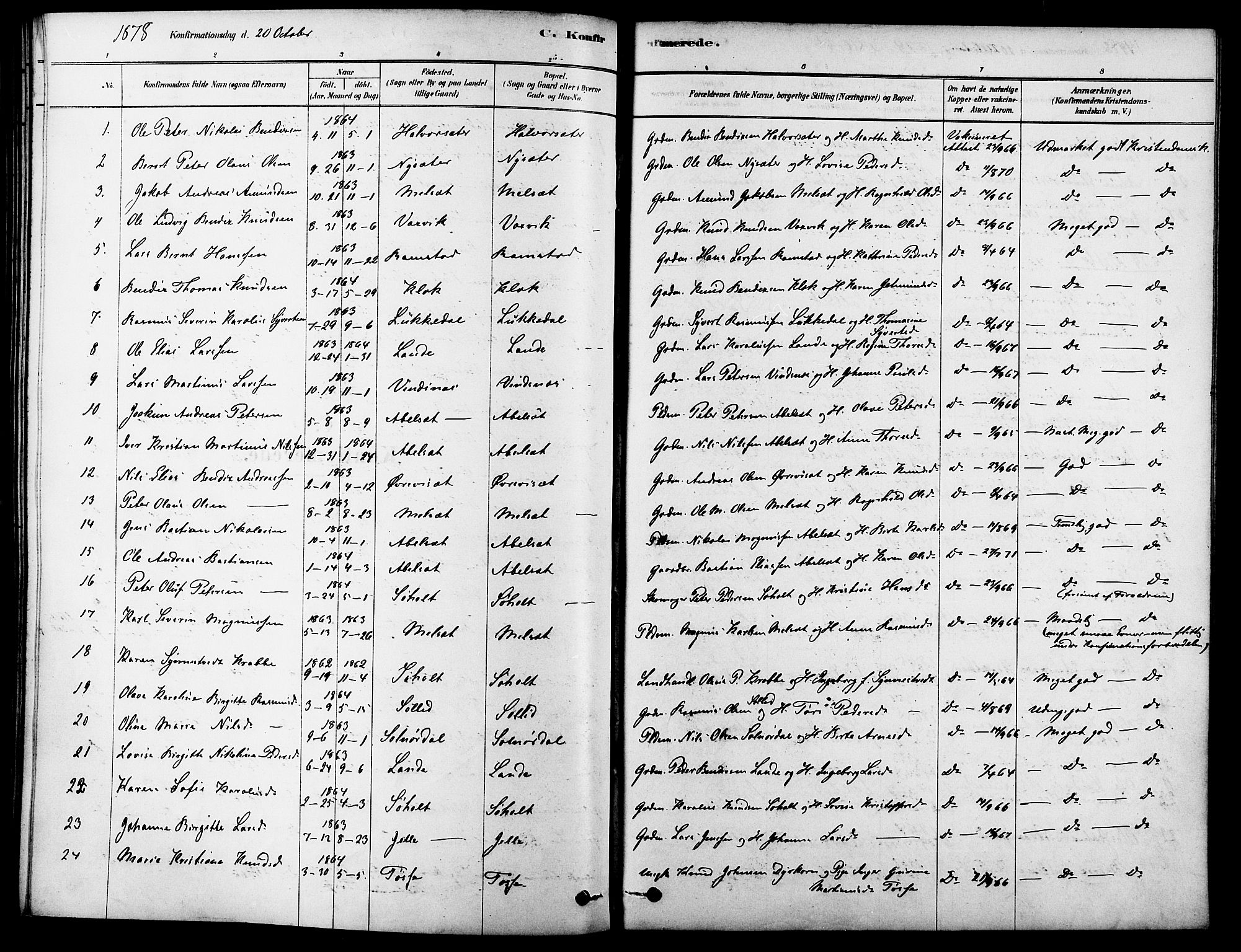 Ministerialprotokoller, klokkerbøker og fødselsregistre - Møre og Romsdal, AV/SAT-A-1454/522/L0315: Parish register (official) no. 522A10, 1878-1890