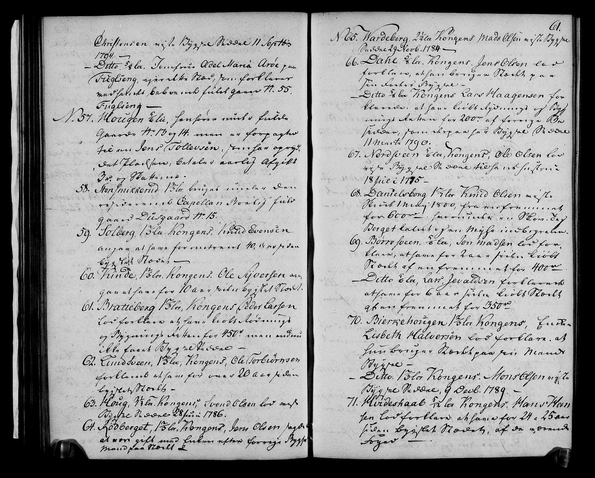 Rentekammeret inntil 1814, Realistisk ordnet avdeling, AV/RA-EA-4070/N/Ne/Nea/L0032: Hedmark fogderi. Bilag til deliberasjonsprotokoll, 1803, p. 65