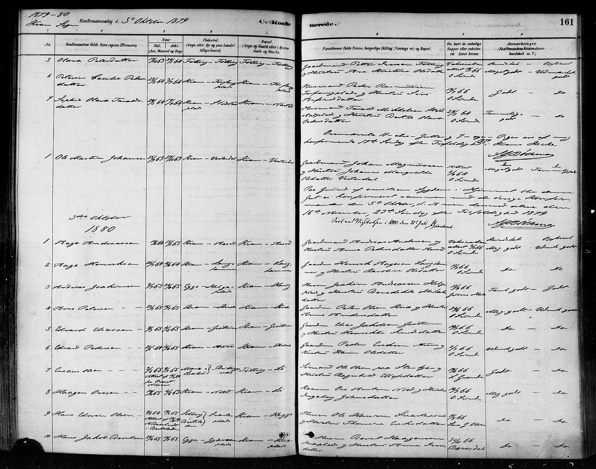 Ministerialprotokoller, klokkerbøker og fødselsregistre - Nord-Trøndelag, AV/SAT-A-1458/746/L0449: Parish register (official) no. 746A07 /2, 1878-1899, p. 161