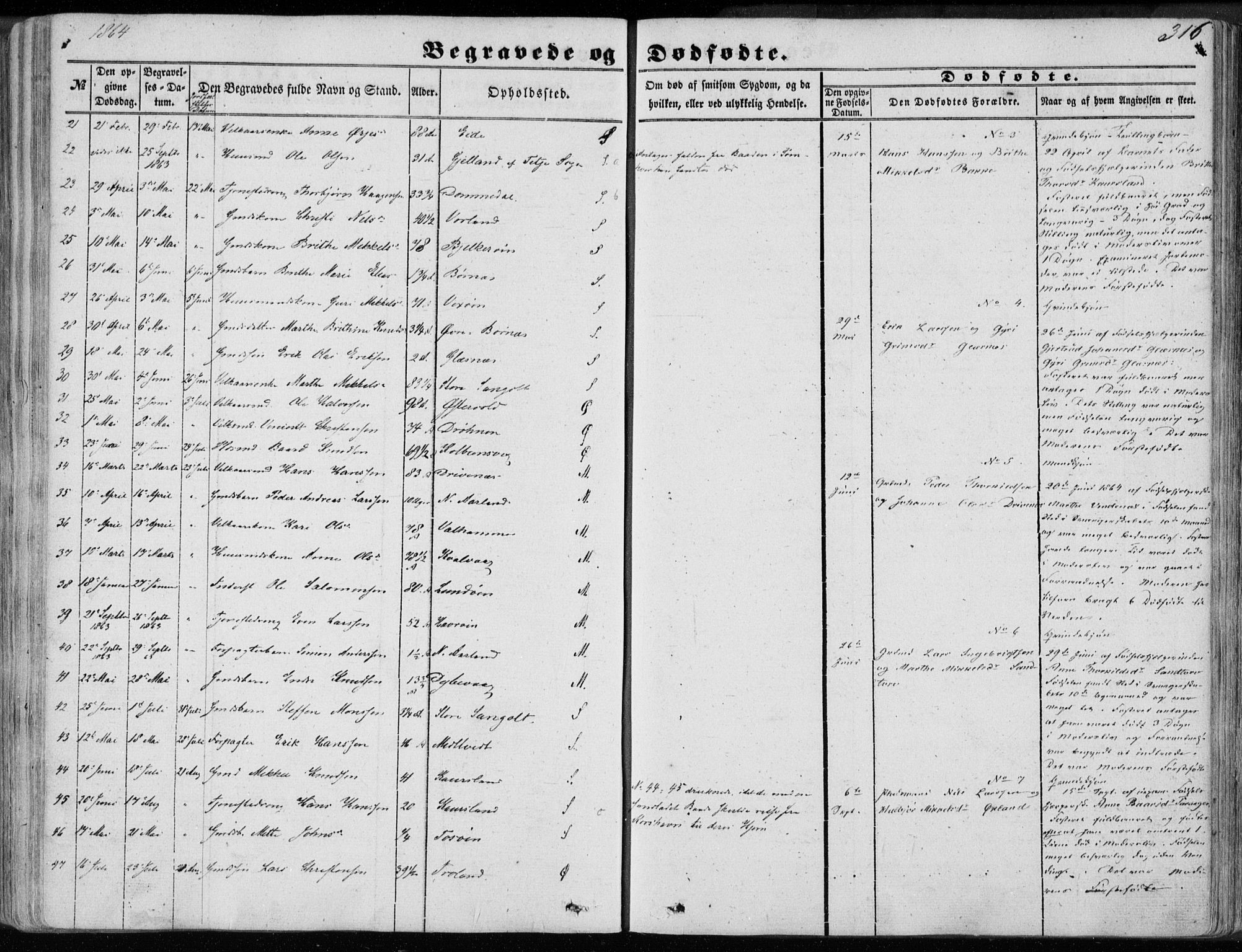 Sund sokneprestembete, AV/SAB-A-99930: Parish register (official) no. A 14, 1850-1866, p. 316