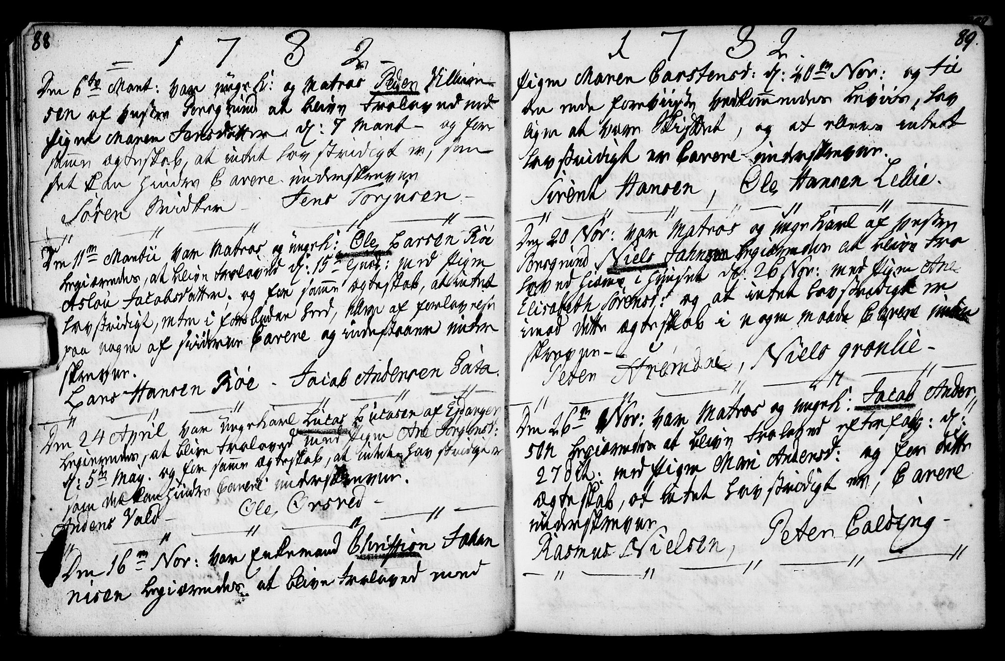 Porsgrunn kirkebøker , SAKO/A-104/F/Fa/L0003: Parish register (official) no. 3, 1764-1814, p. 88-89