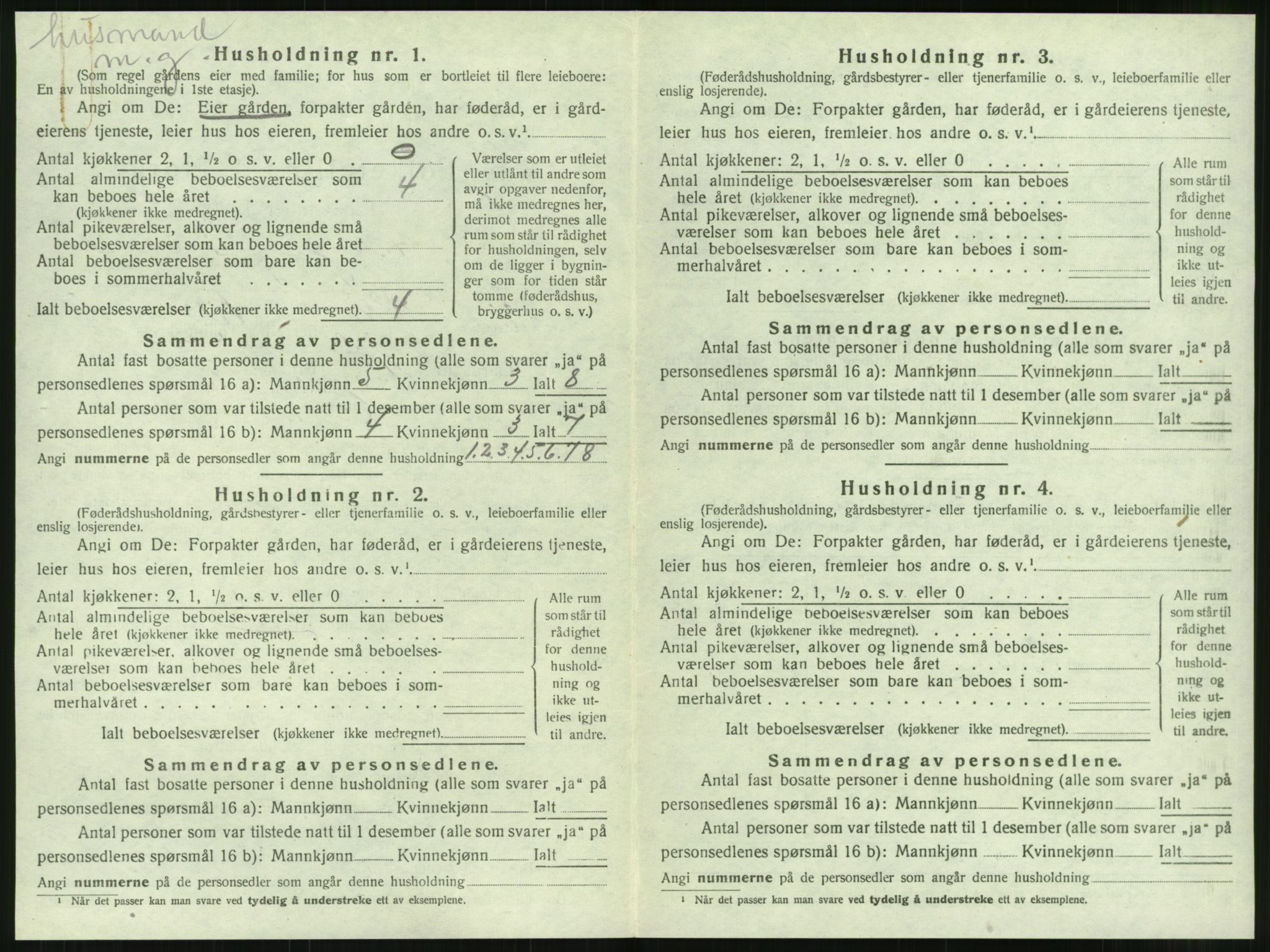 SAT, 1920 census for Vevelstad, 1920, p. 253