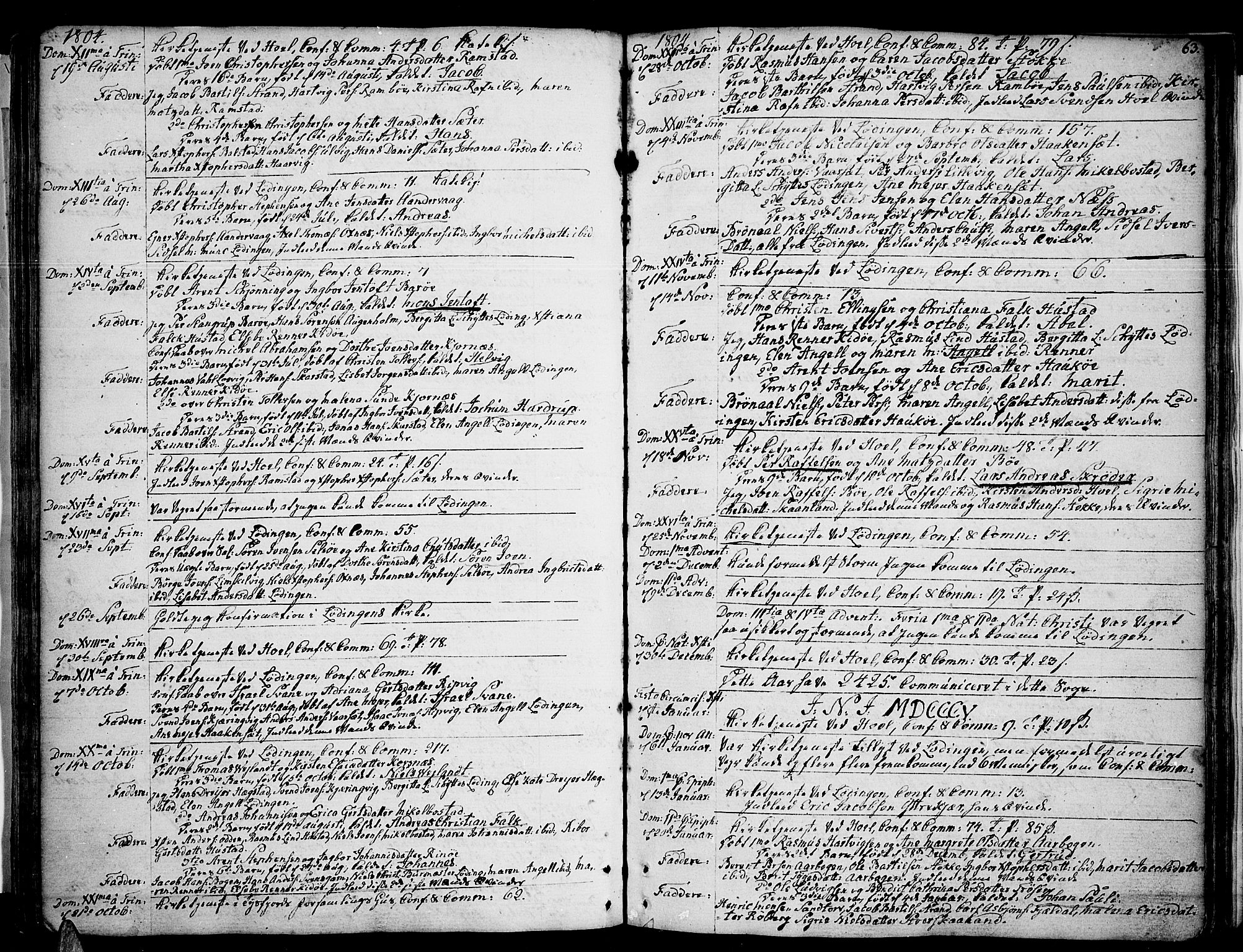 Ministerialprotokoller, klokkerbøker og fødselsregistre - Nordland, AV/SAT-A-1459/872/L1031: Parish register (official) no. 872A06, 1787-1829, p. 63