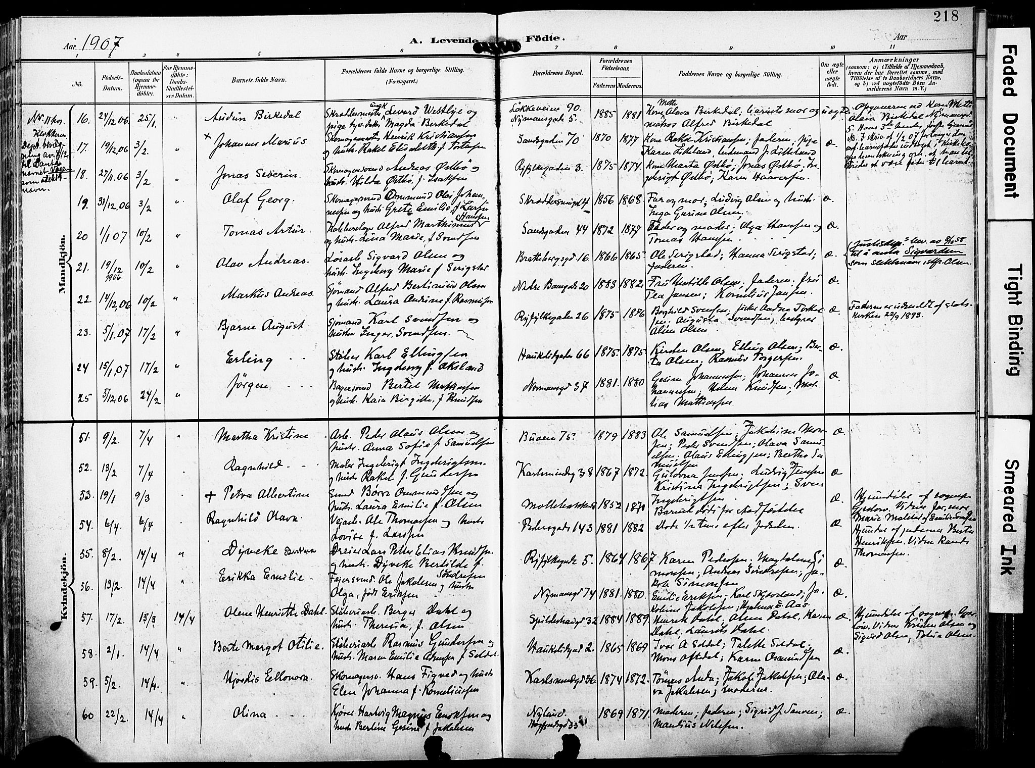 St. Johannes sokneprestkontor, AV/SAST-A-101814/001/30/30BA/L0007: Parish register (official) no. A 7, 1900-1910, p. 218