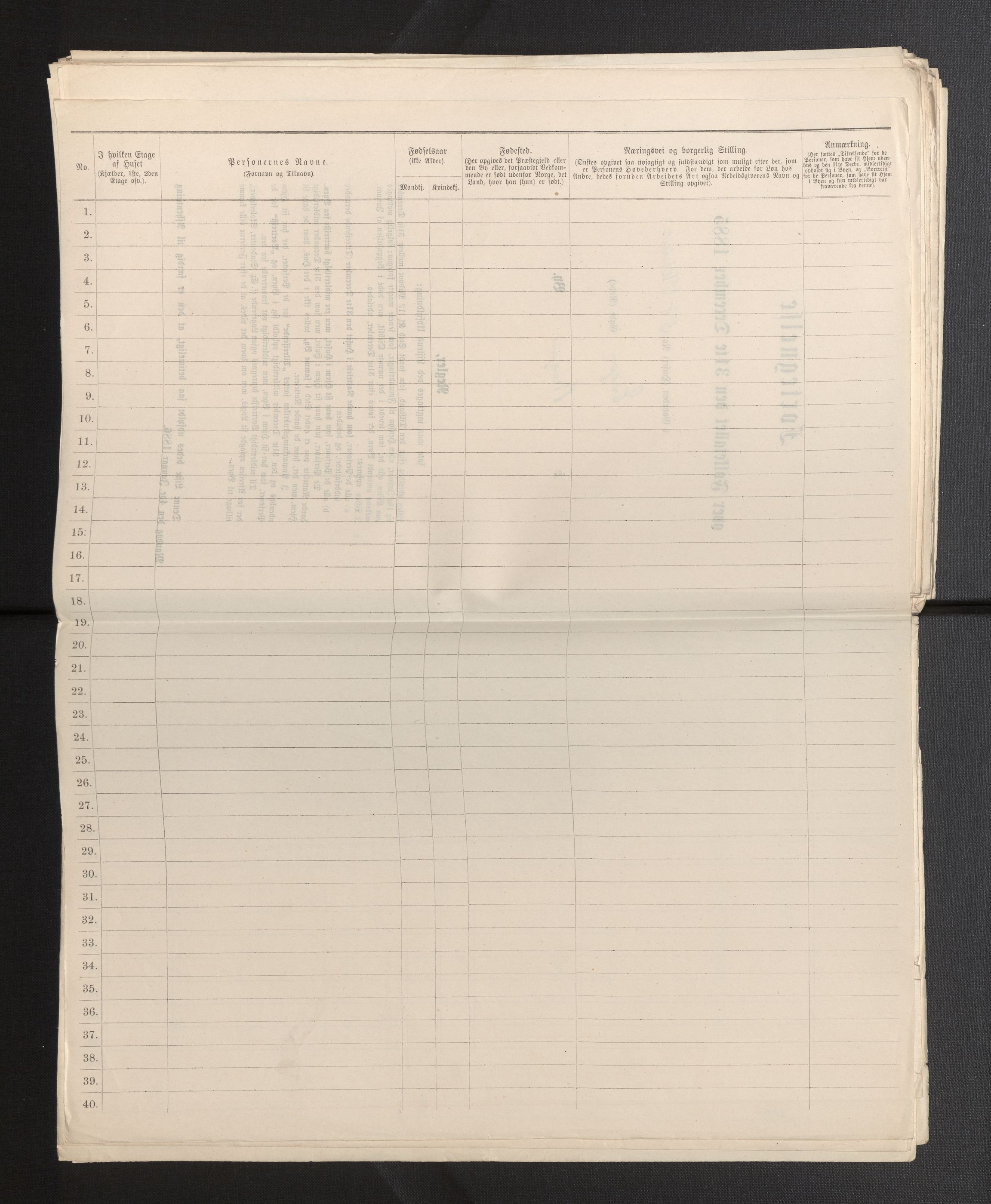 SAB, 1885 census for 1301 Bergen, 1885, p. 1156