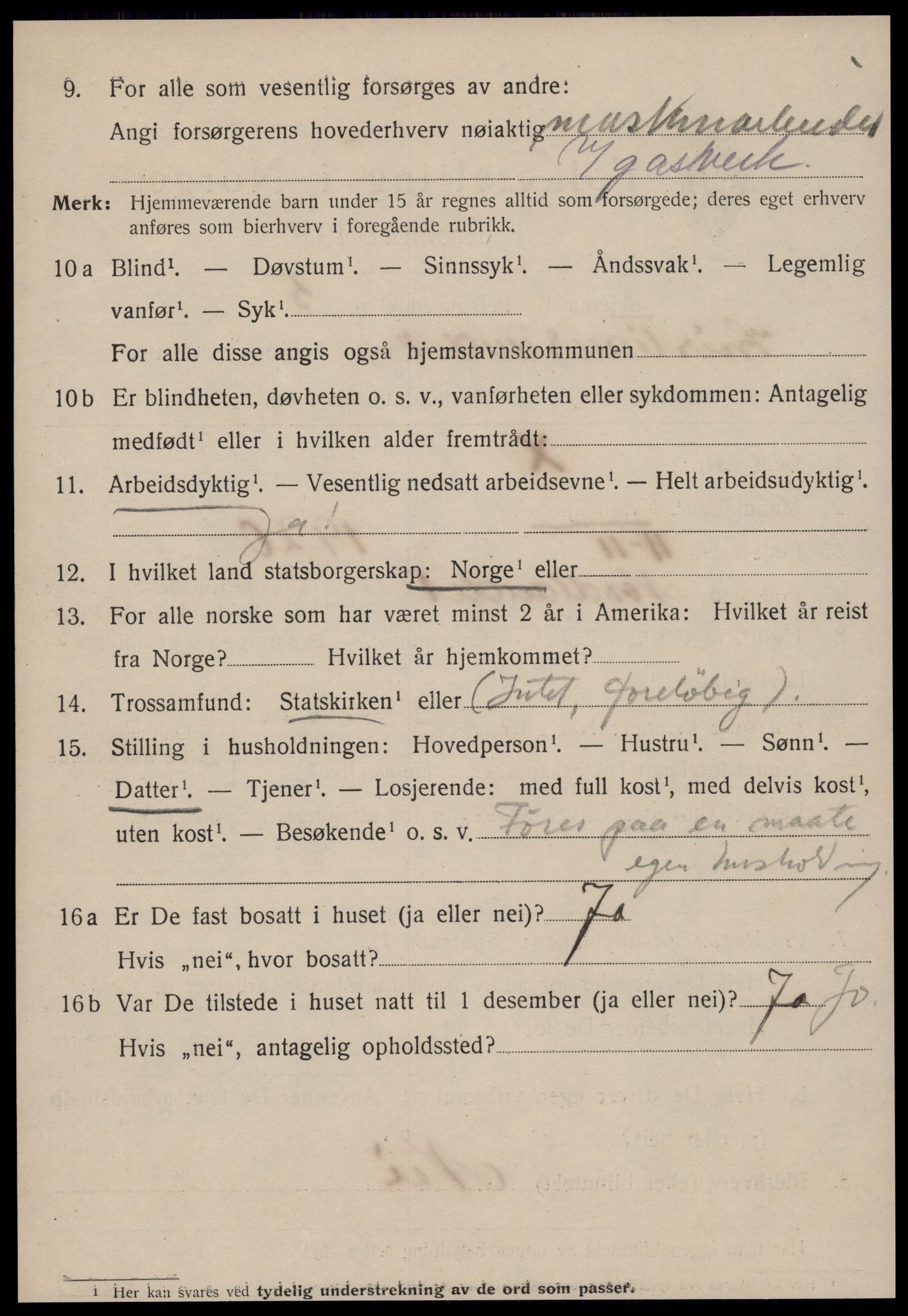 SAT, 1920 census for Kristiansund, 1920, p. 35440